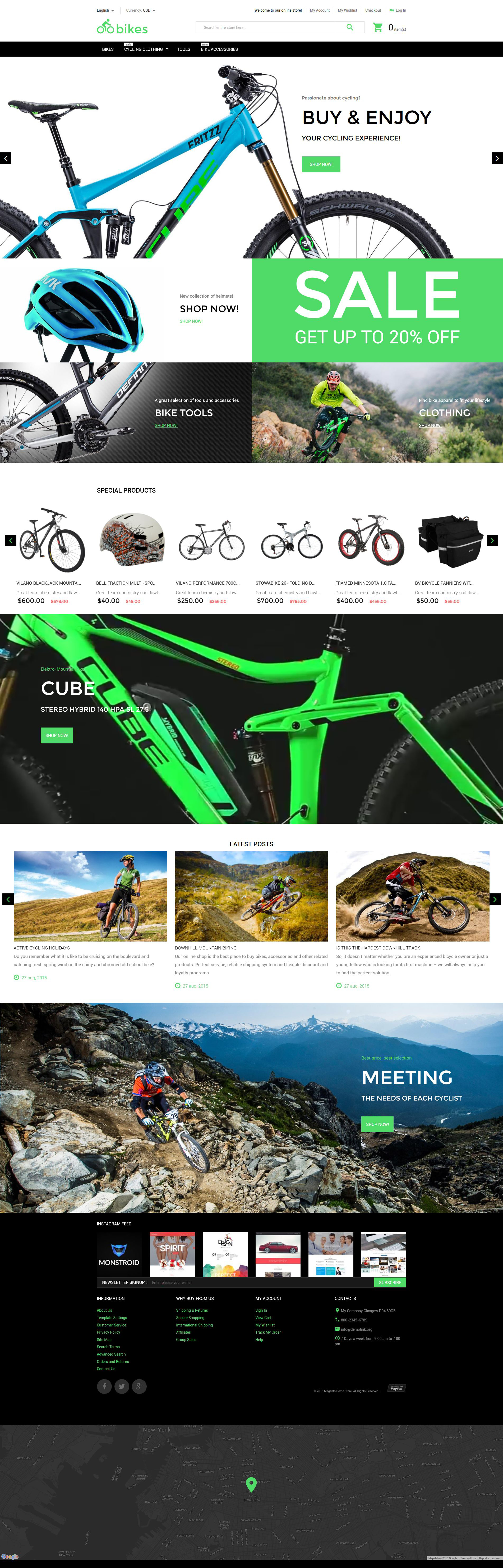 Bike Shop Magento Theme