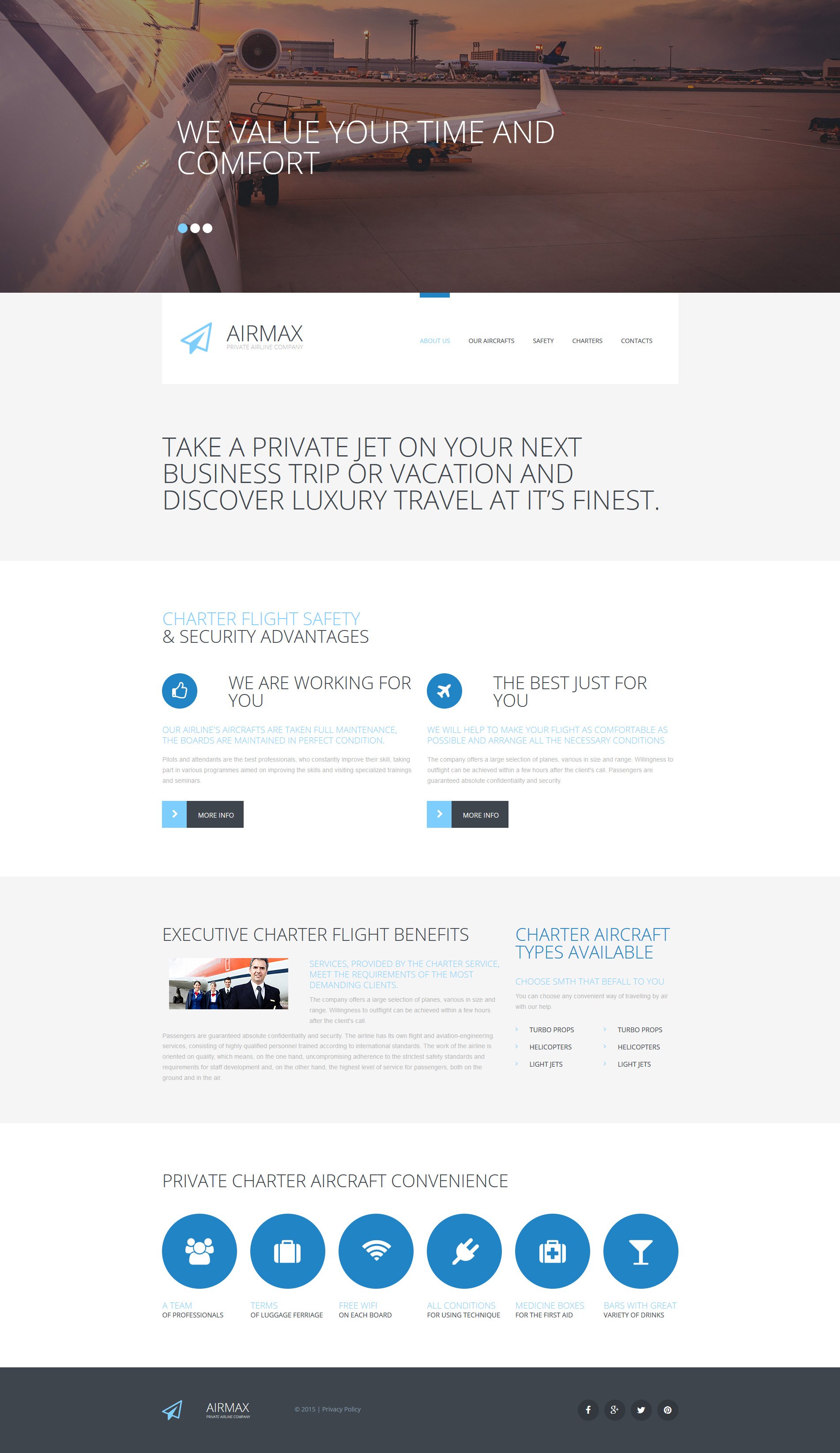 Airmax - Private Airline Moto CMS 3 Template