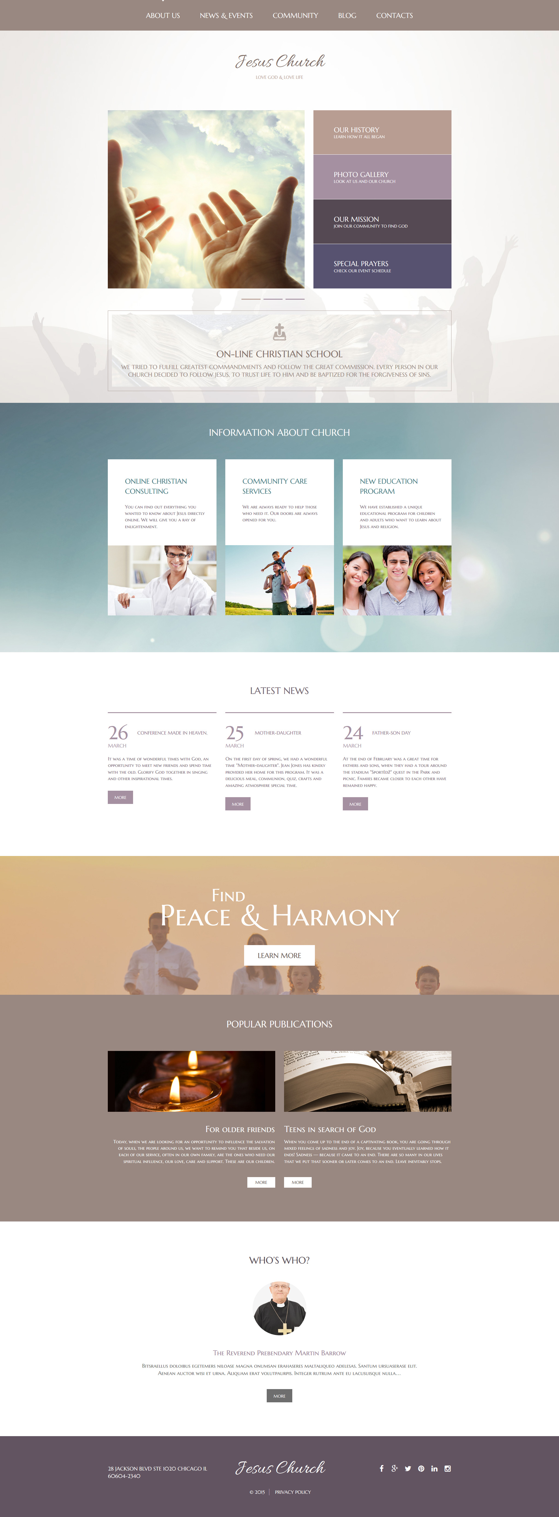 Jesus Church Moto CMS 3 Template