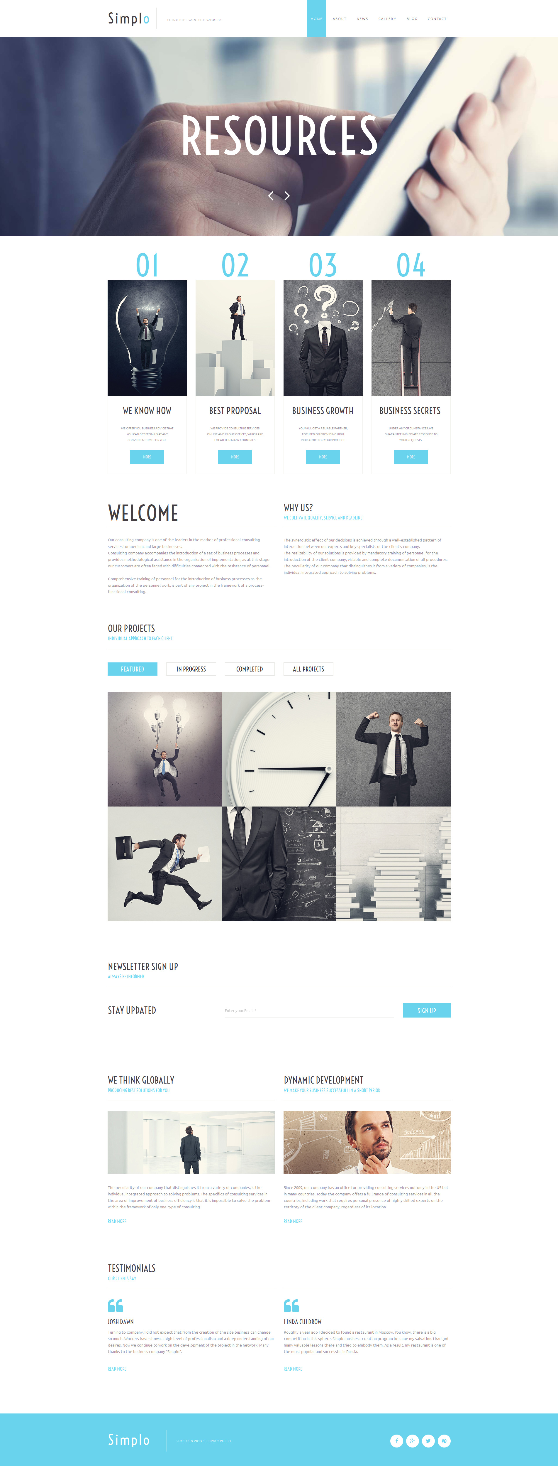 Business & Services Moto CMS 3 Template