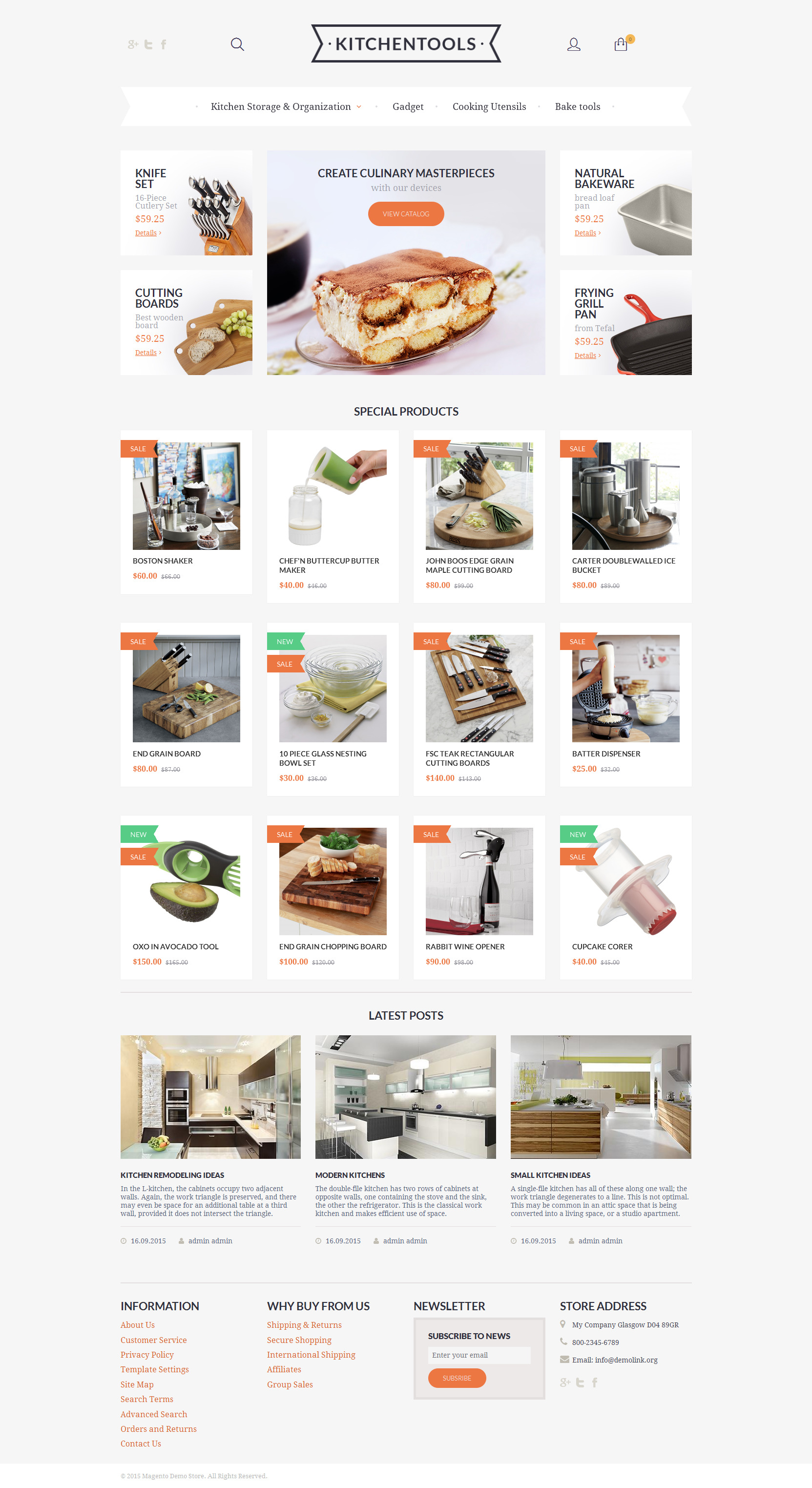 Kitchen Tools Magento Theme