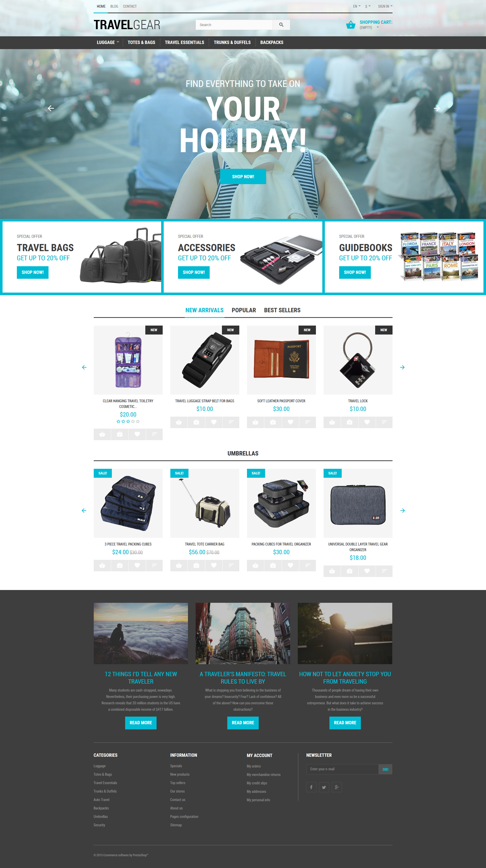 Travel Gear PrestaShop Theme