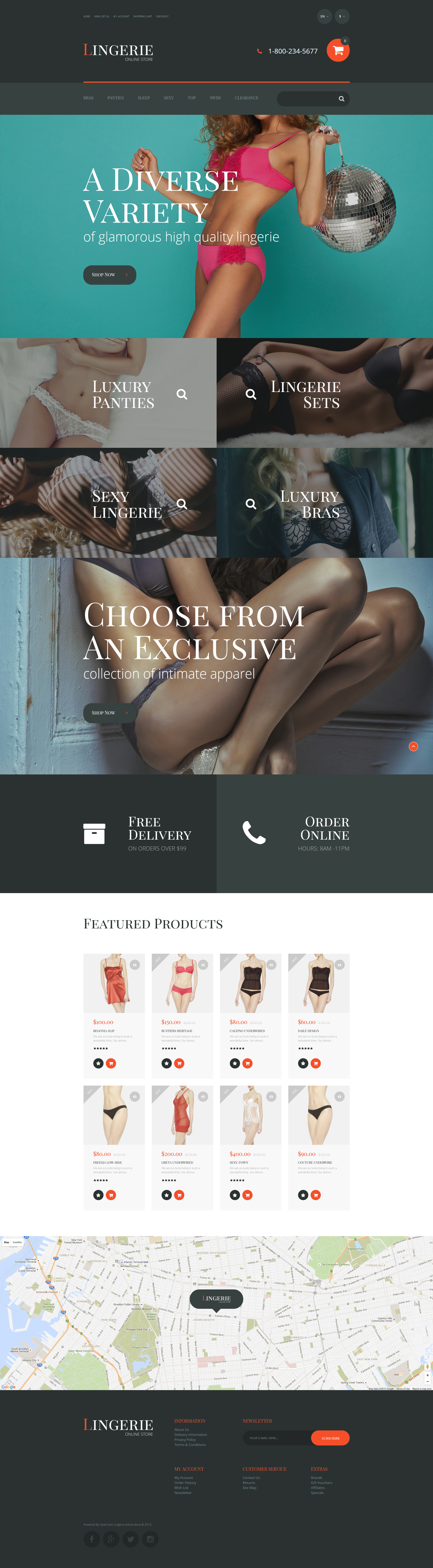 Lingerie OpenCart Template