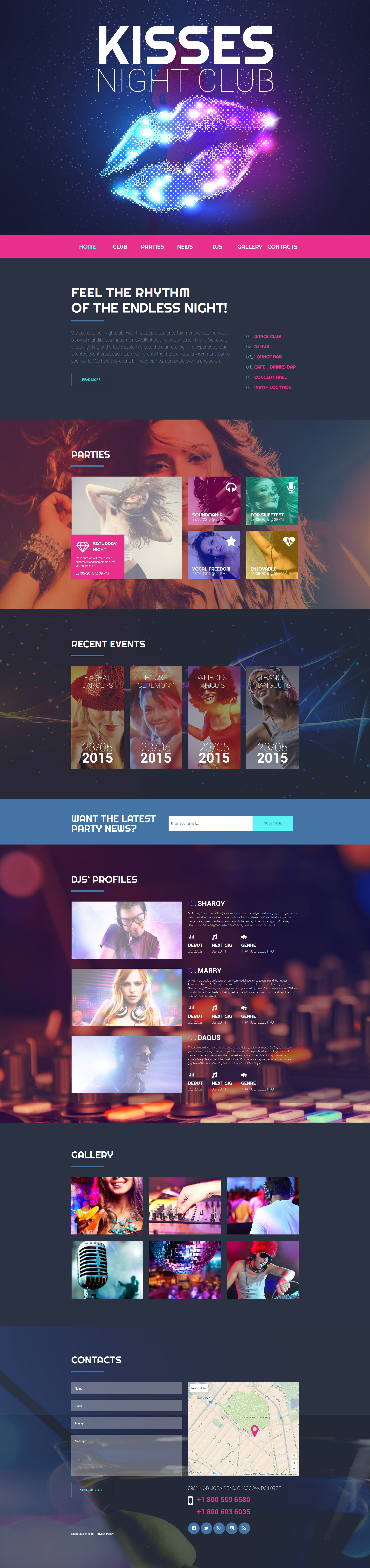 Nighttime Entertainment Website Template