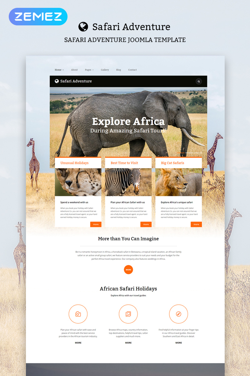 Safari Adventure Joomla Template