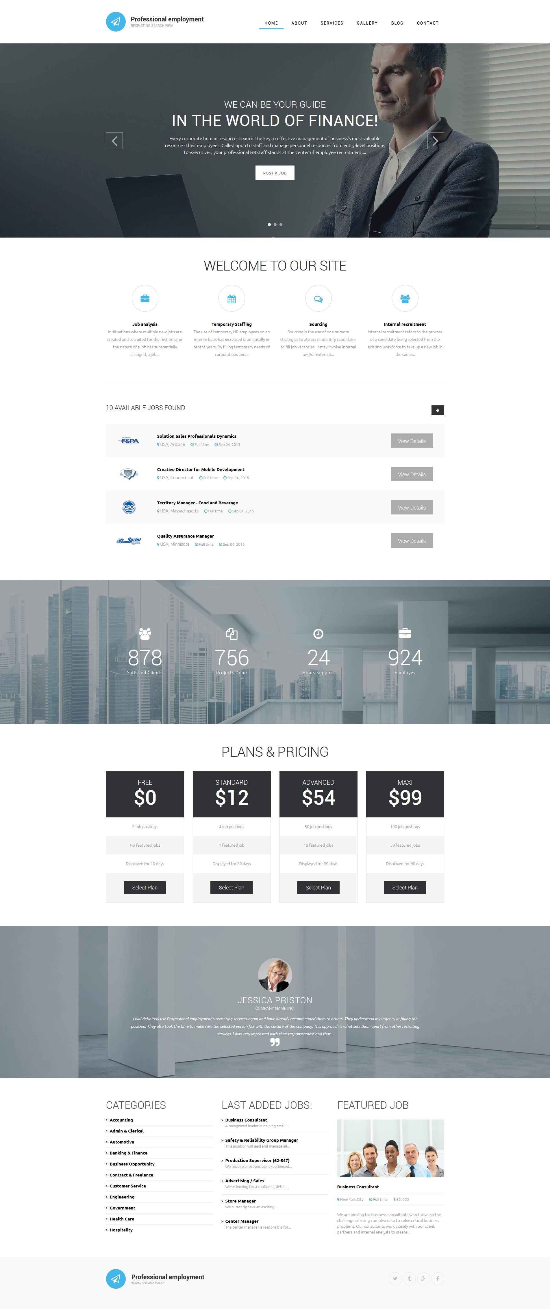 Professional Employment Drupal Template