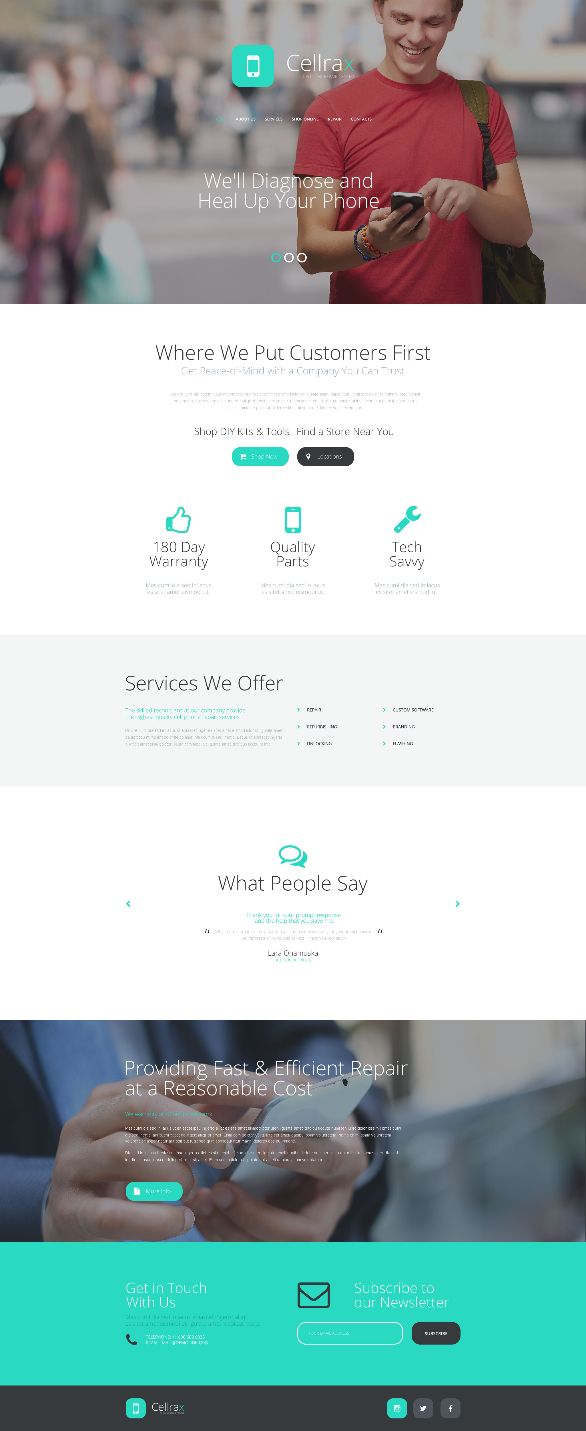 Cellrax Website Template