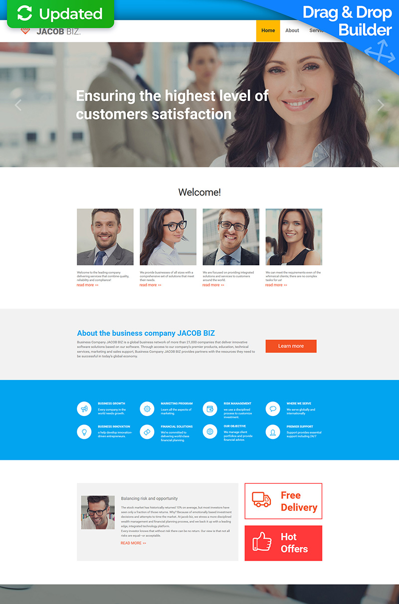 Jacob Biz - Local Business Moto CMS 3 Template