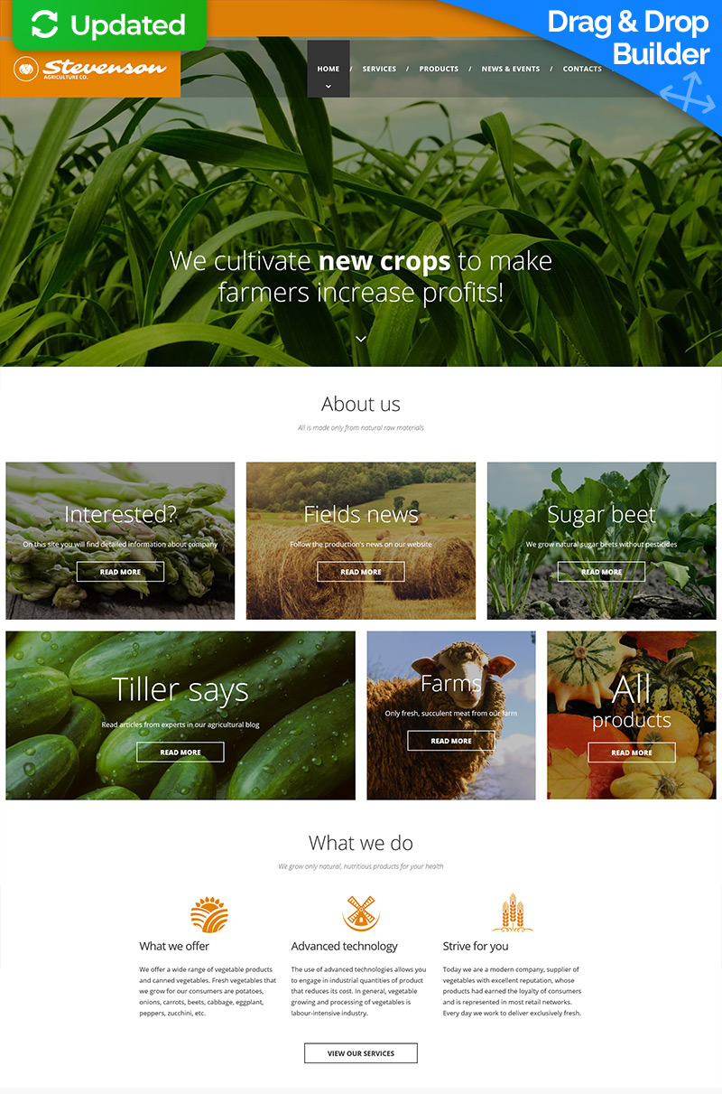 Agriculture MotoCMS Website Template