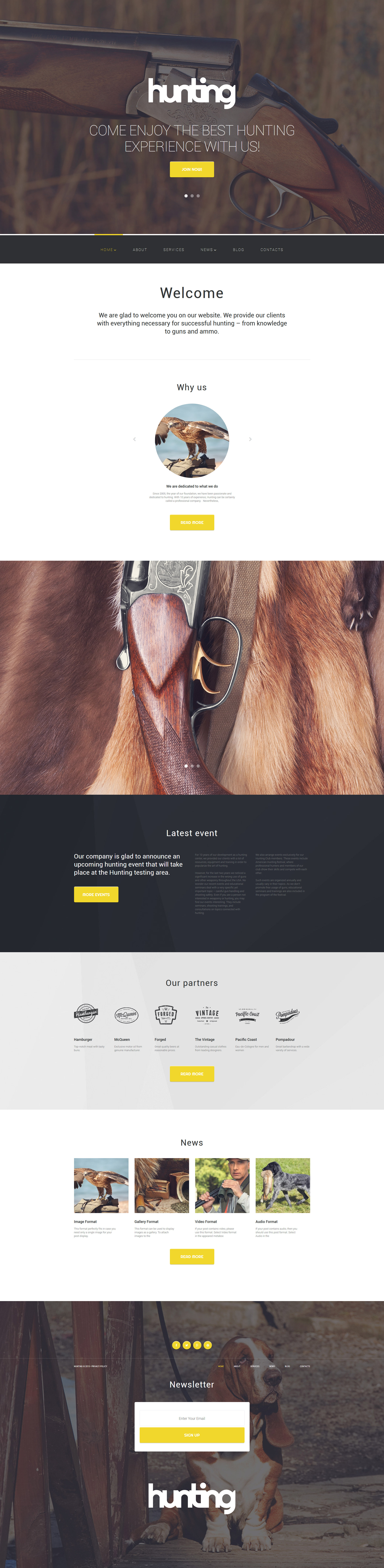 Hunting Club WordPress Theme