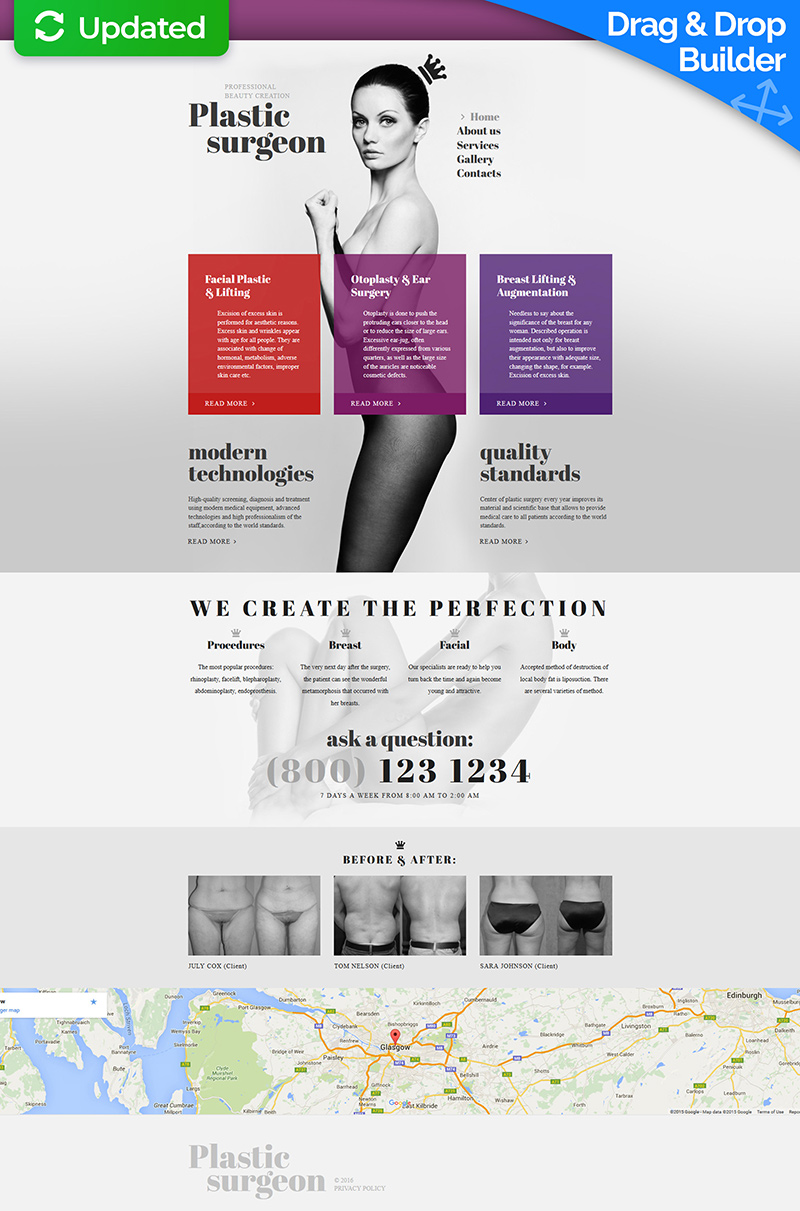 Plastic Surgeon Moto CMS 3 Template