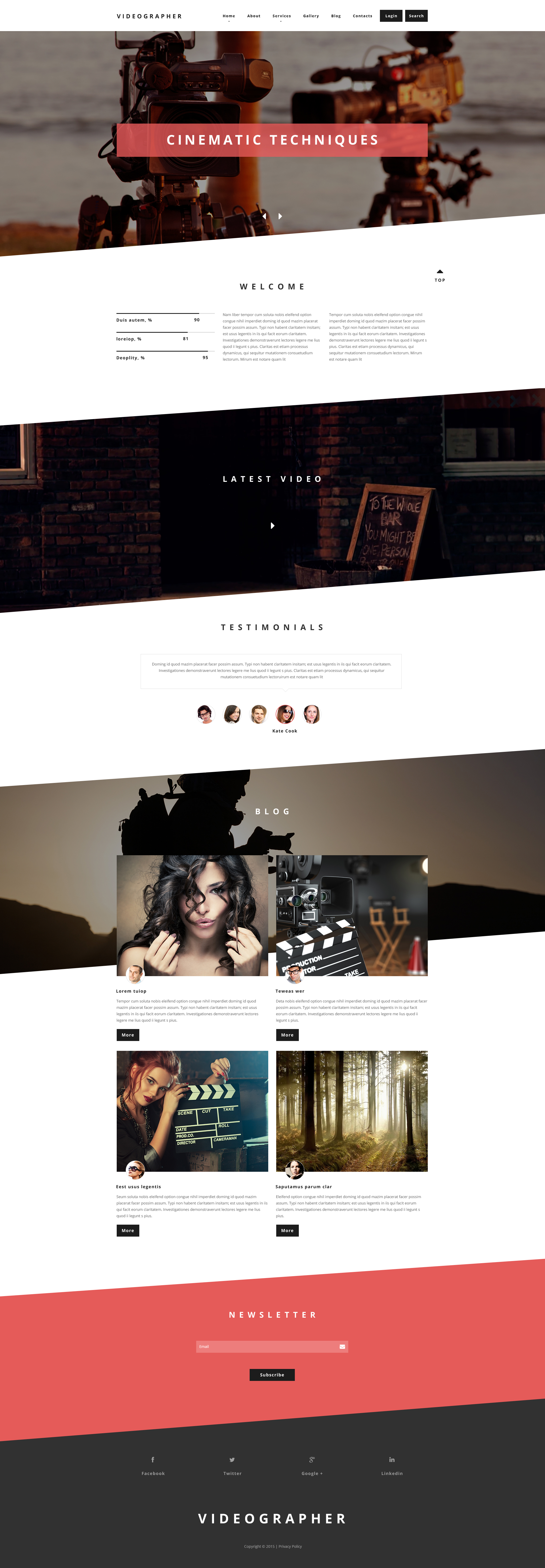 Videographer Drupal Template