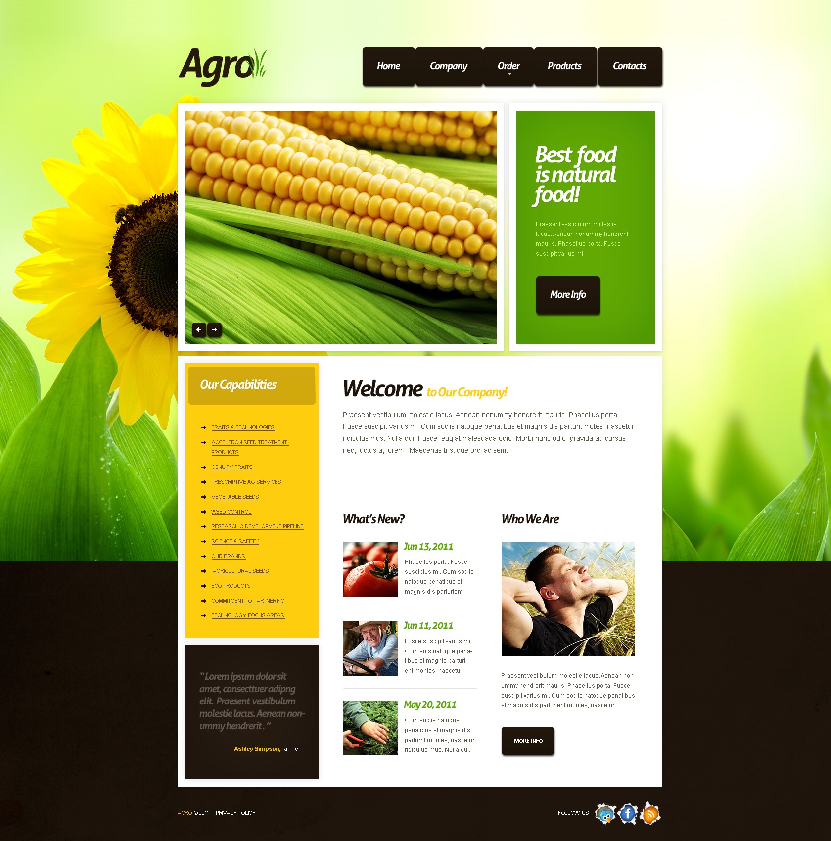 Agriculture Psd Template