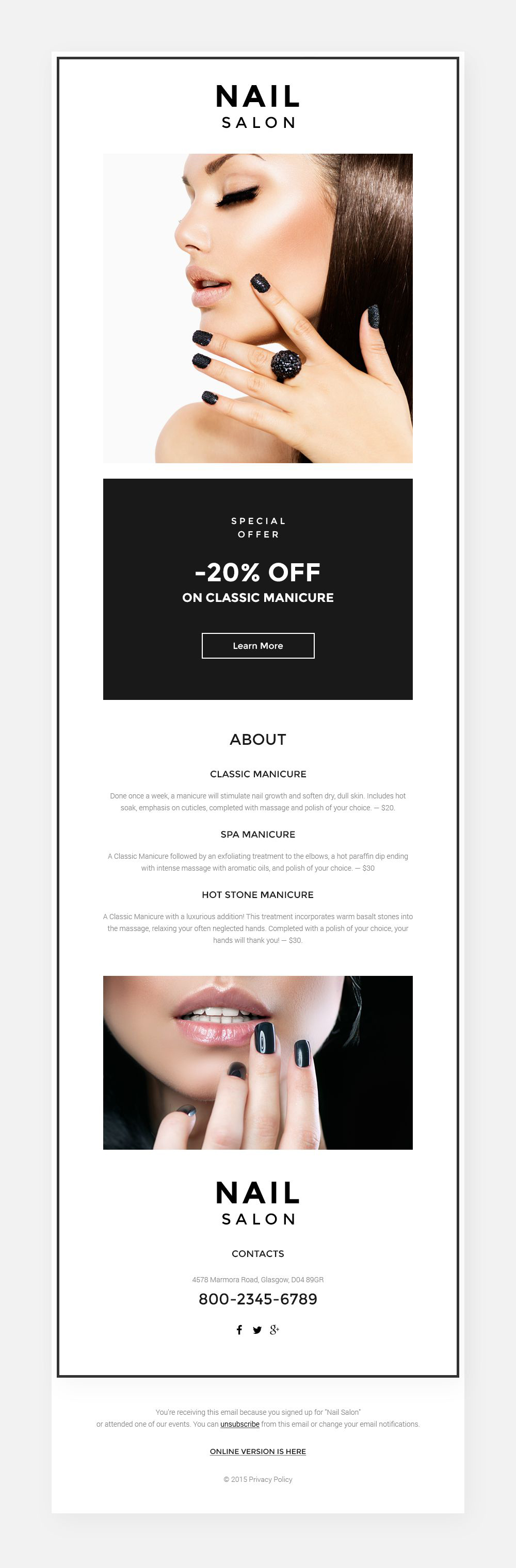 Nail Salon Responsive Newsletter Template