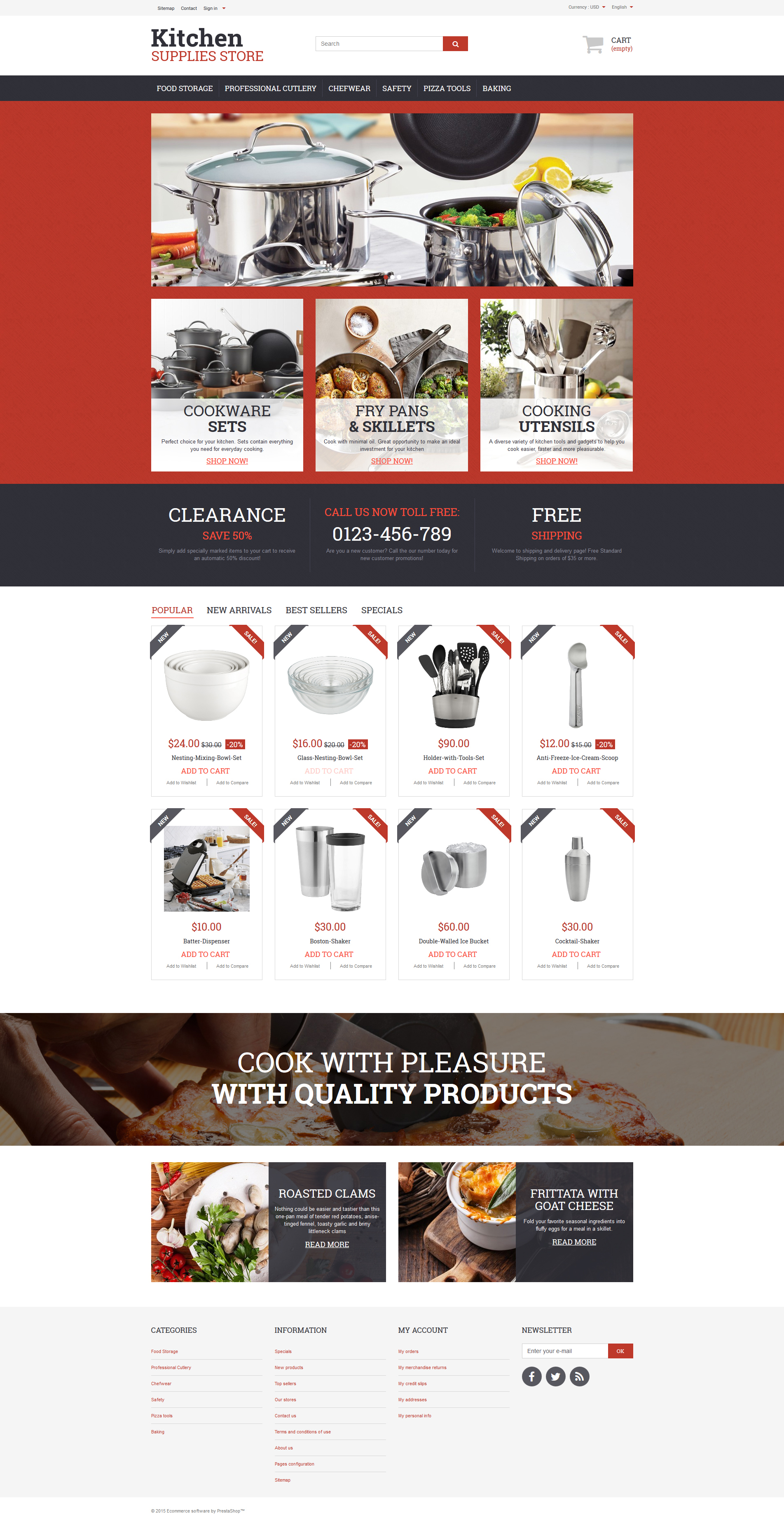 Kitchen Supplies Store PrestaShop Theme