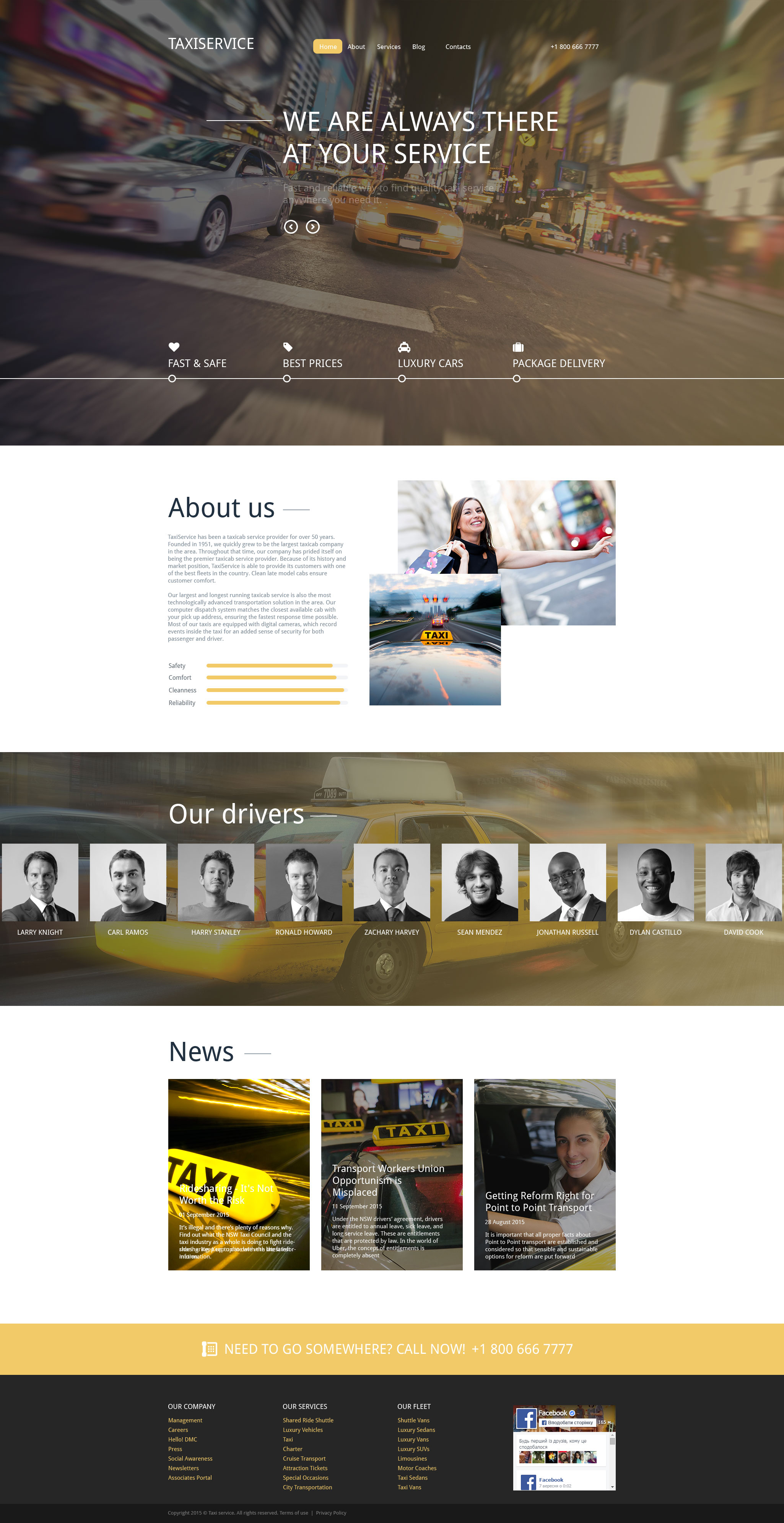 Taxiservice Drupal Template