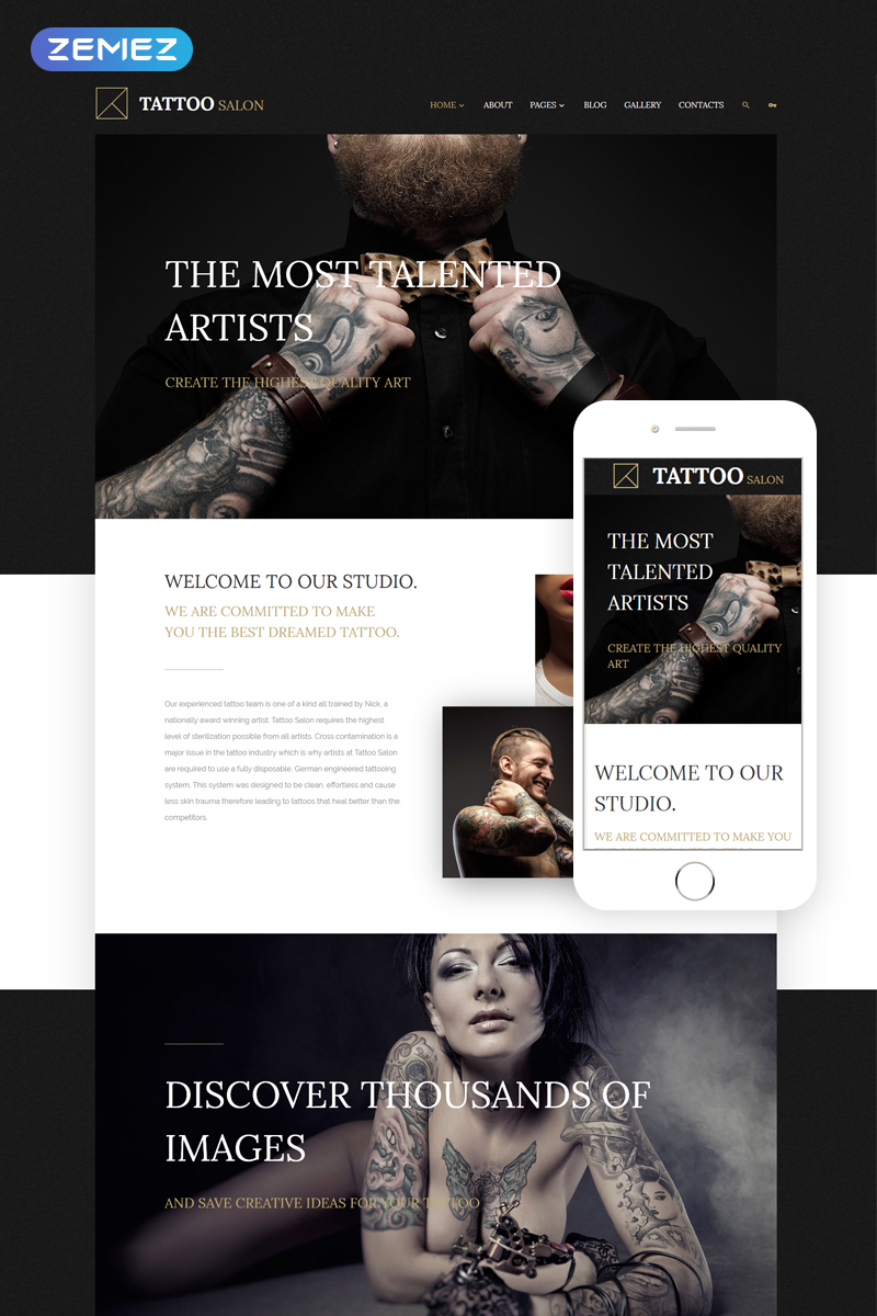 Tattoo Salon Joomla Template