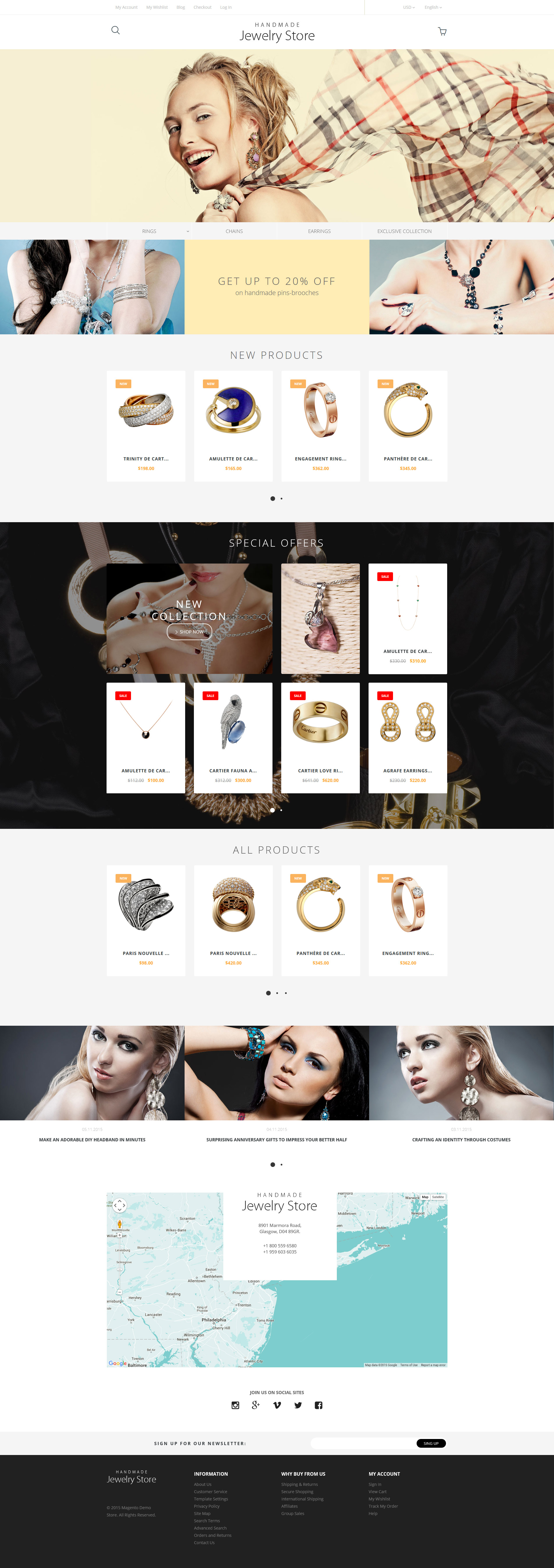 Handmade Jewelry Magento Theme