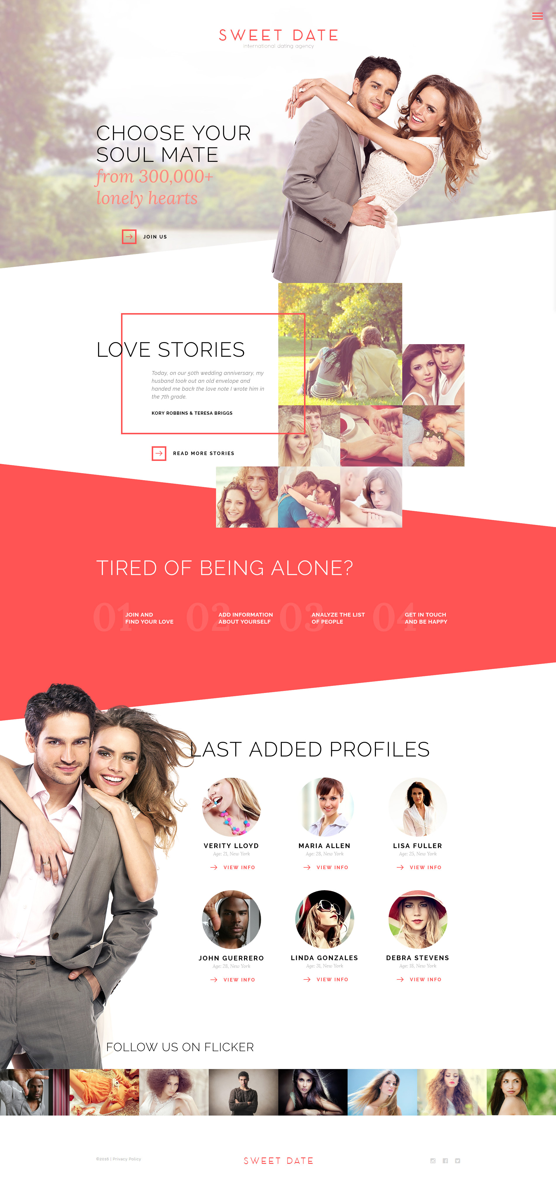 Dating Responsive Website Template