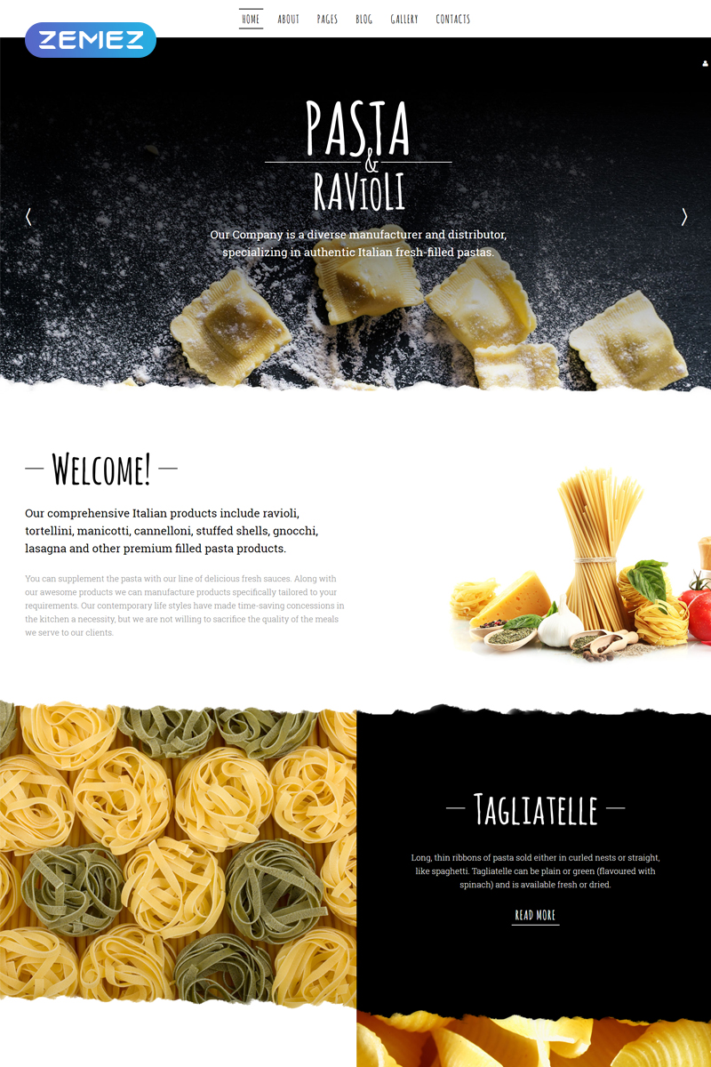 Pasta  Ravioli Joomla Template