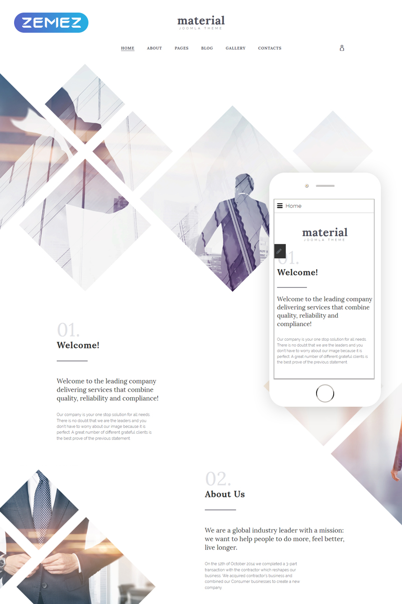 Rhombus Joomla Template