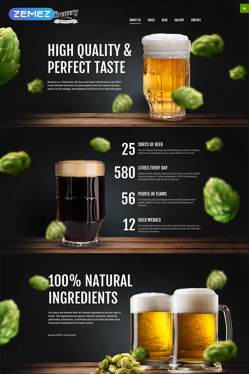 Brewery Responsive Joomla Template