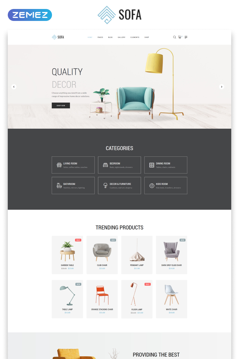 Sofa - Interior Design Agency Multipage HTML Website Template