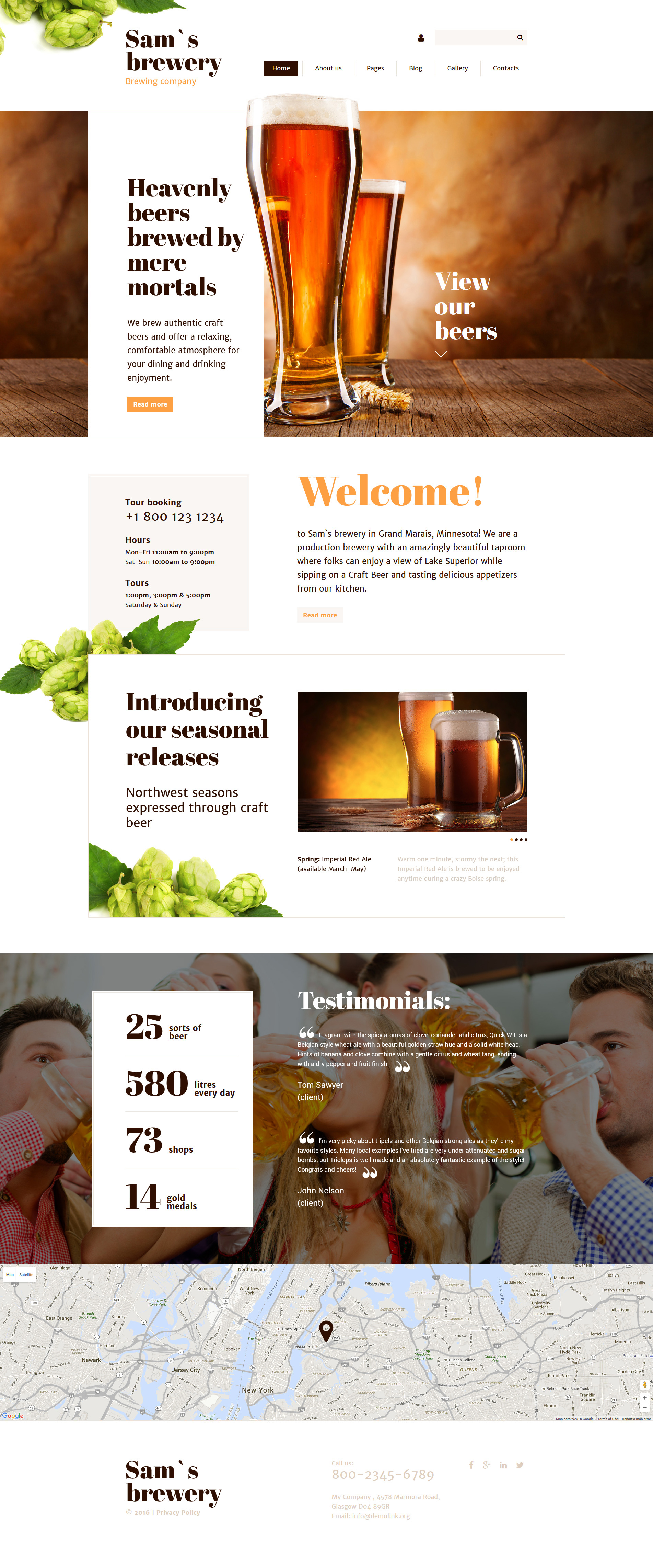 Sam's Brewery Joomla Template