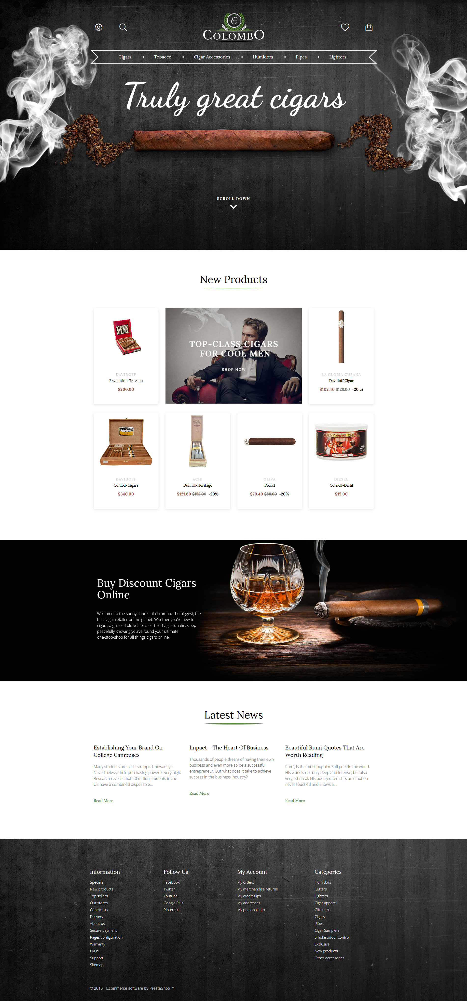 Colombo - Tobacco Responsive PrestaShop Theme