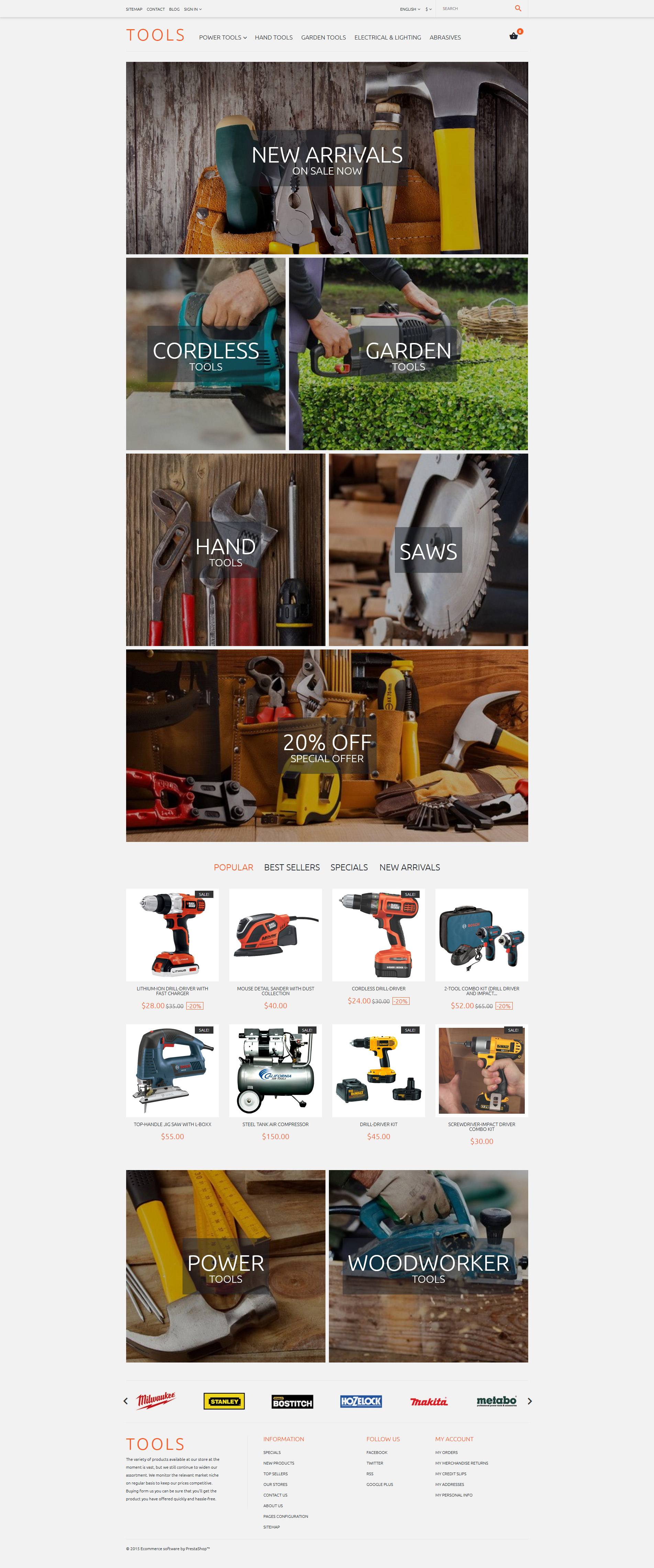 Tools PrestaShop Theme