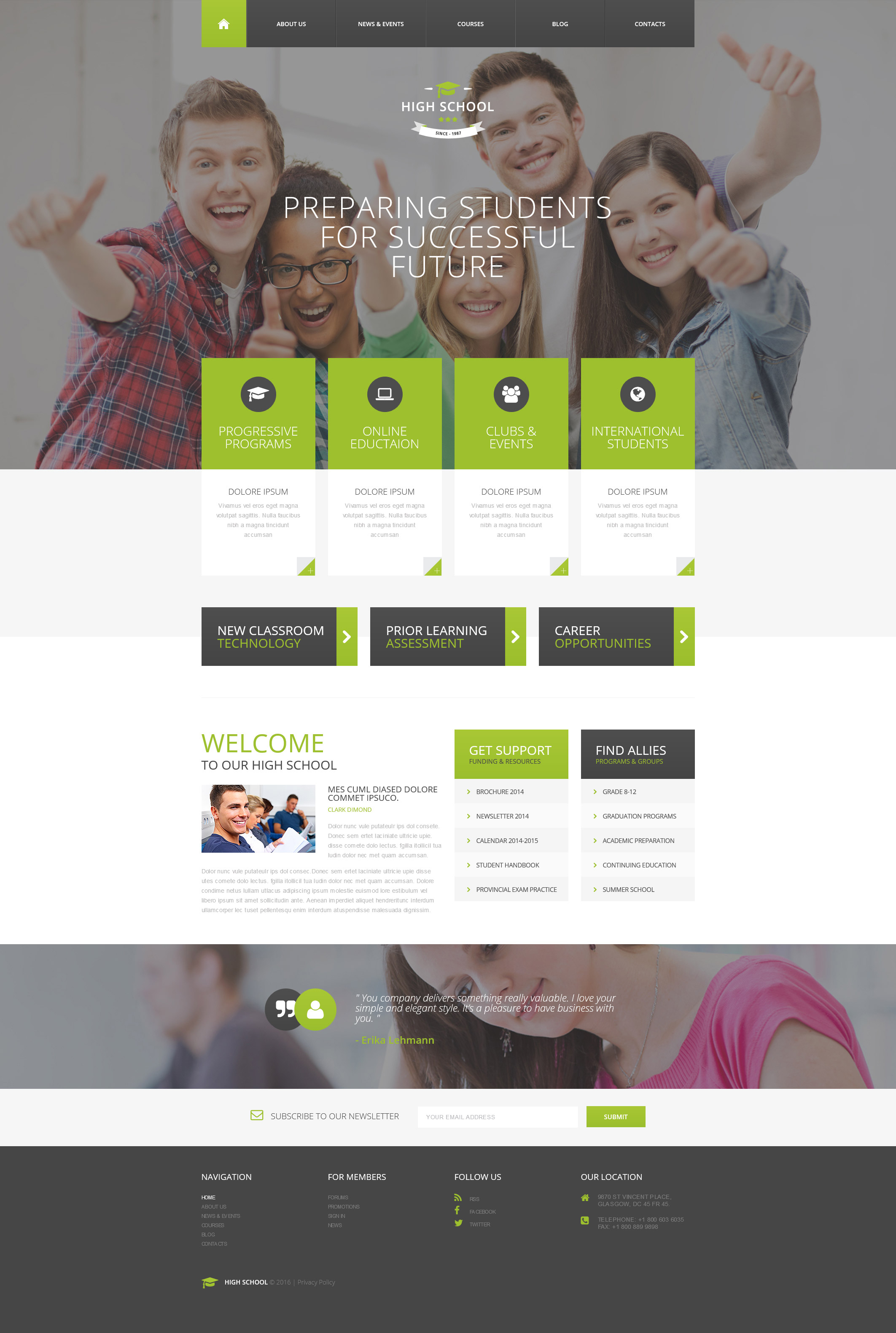 Education Responsive Drupal Template