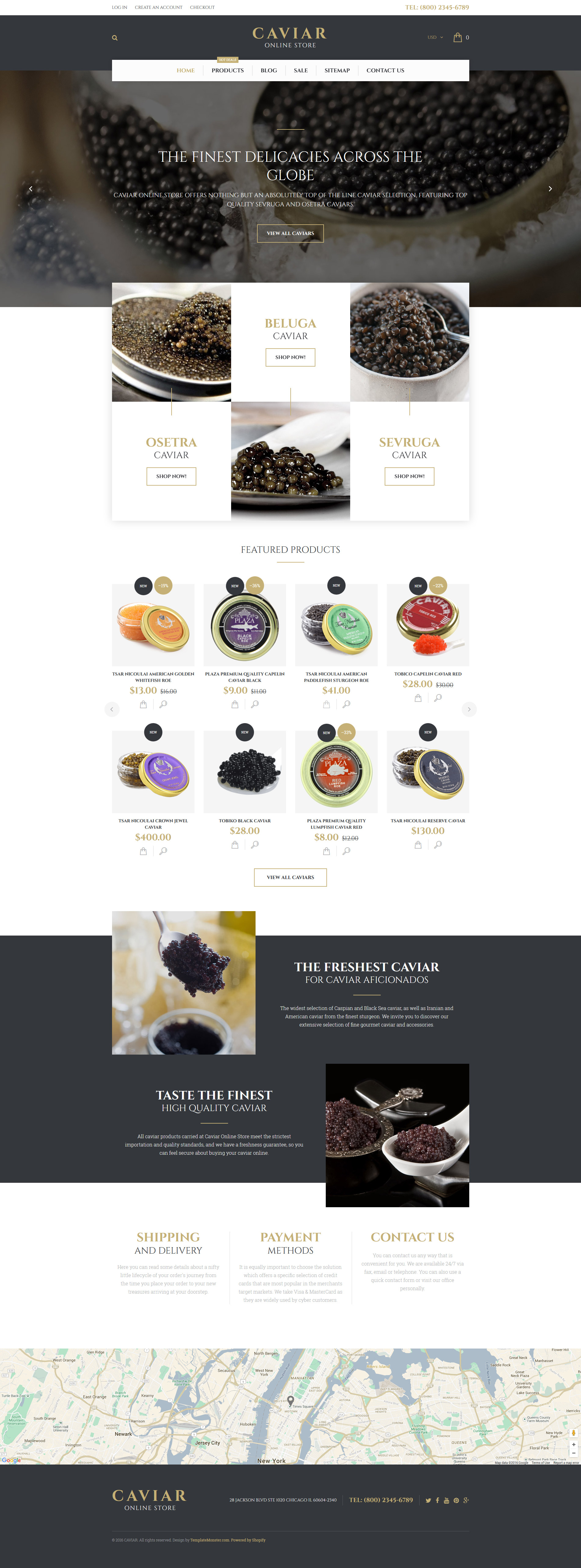 Caviar eCommerce Shopify Theme