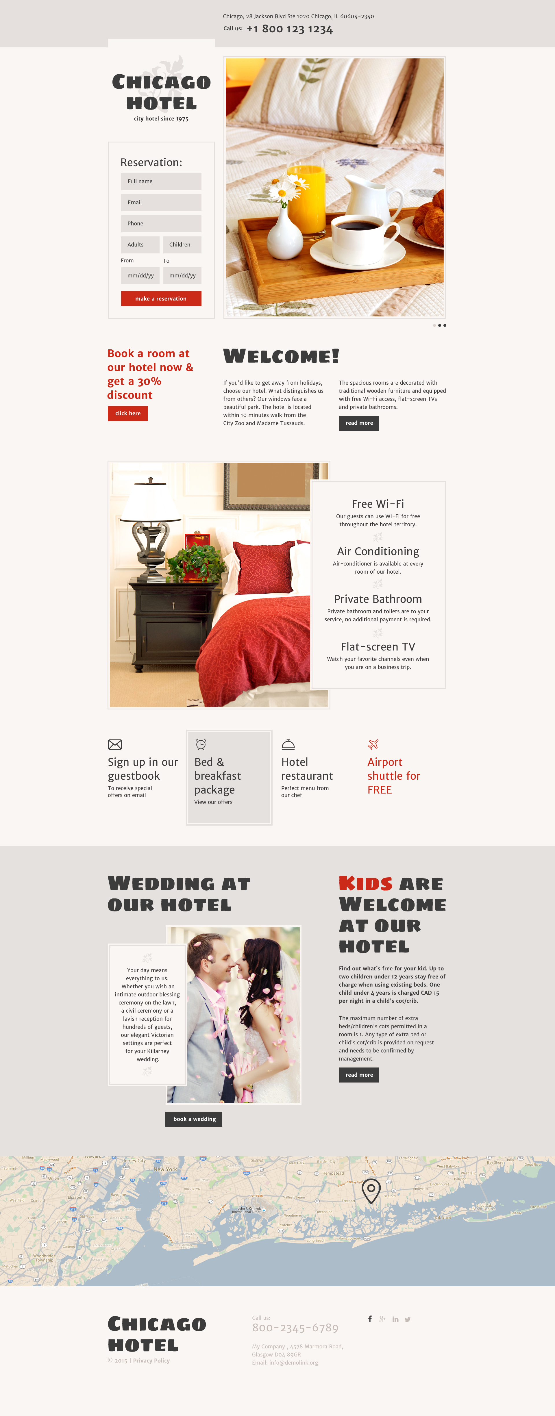 Hotels Responsive Landing Page Template