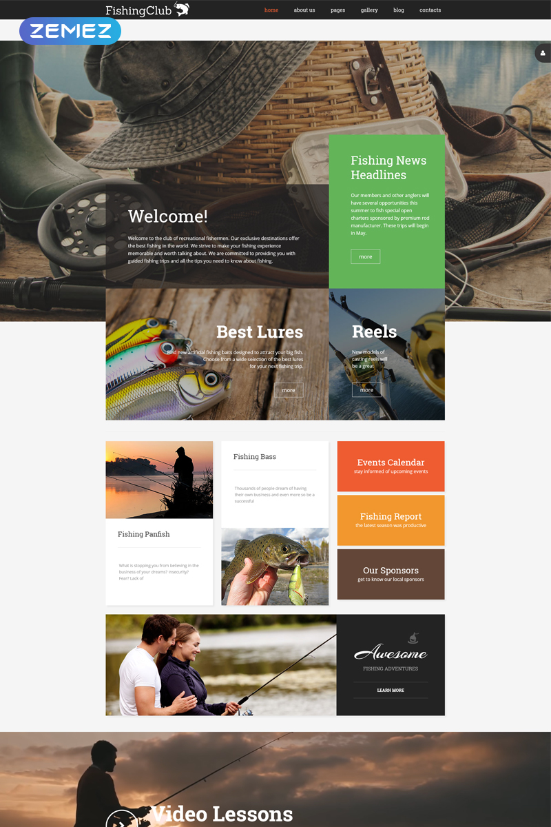 Fishing Responsive Joomla Template