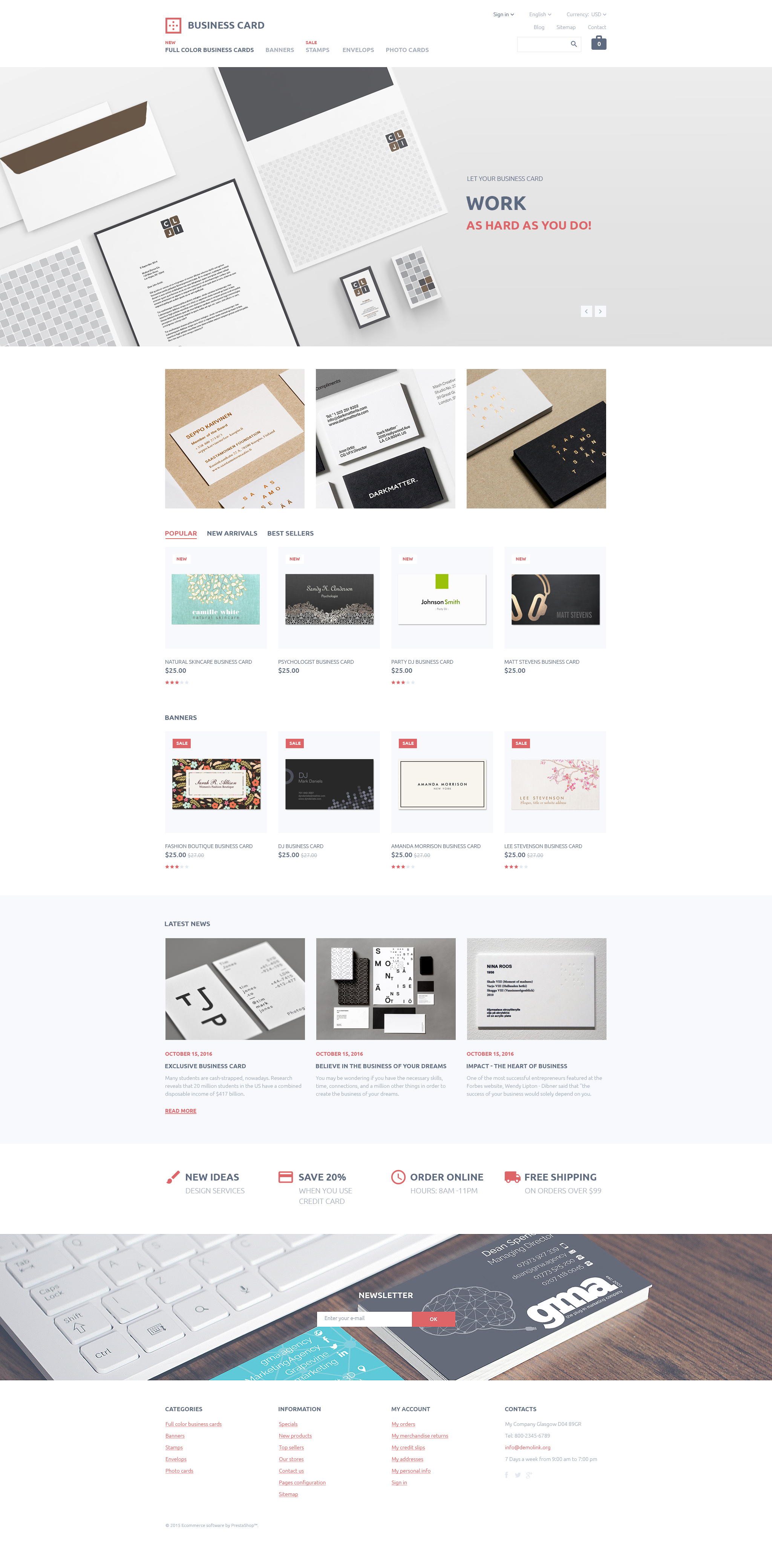 Business Card PrestaShop Theme