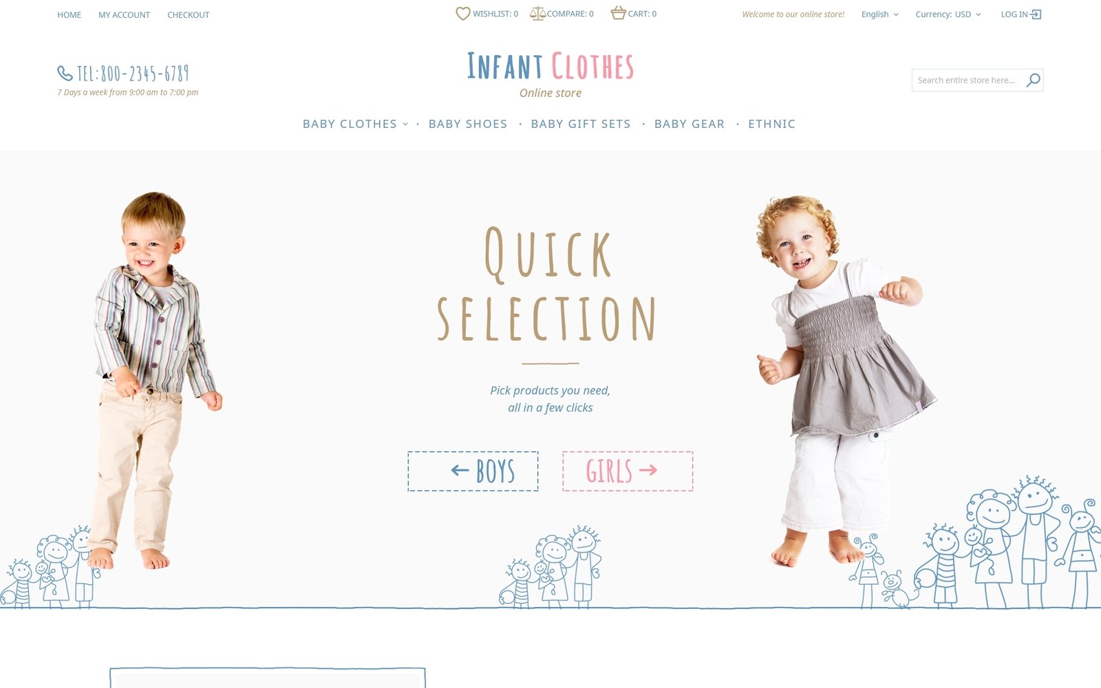 Infant Clothes Magento Theme