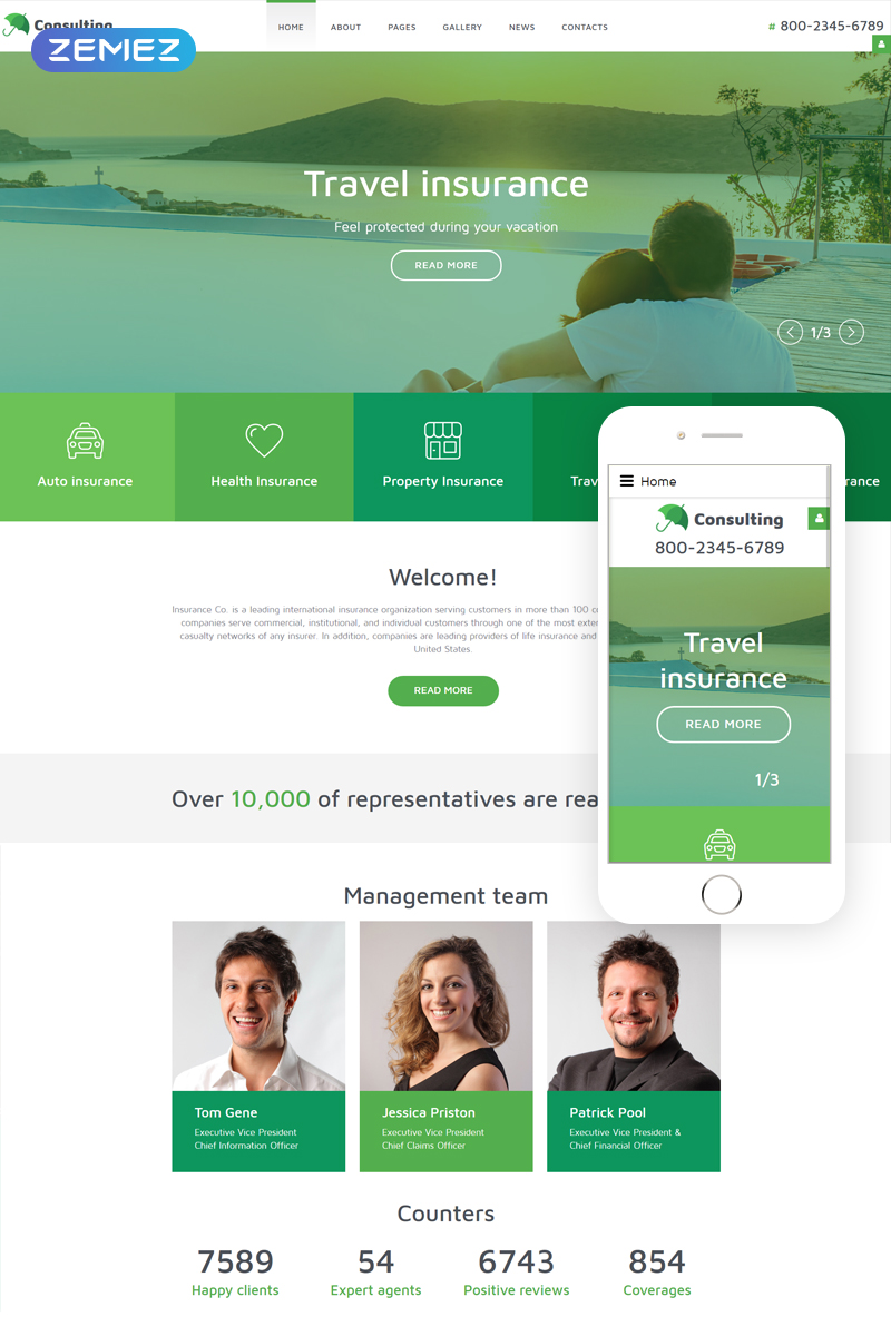 InsuranceCo - Consulting & Finance Joomla Template