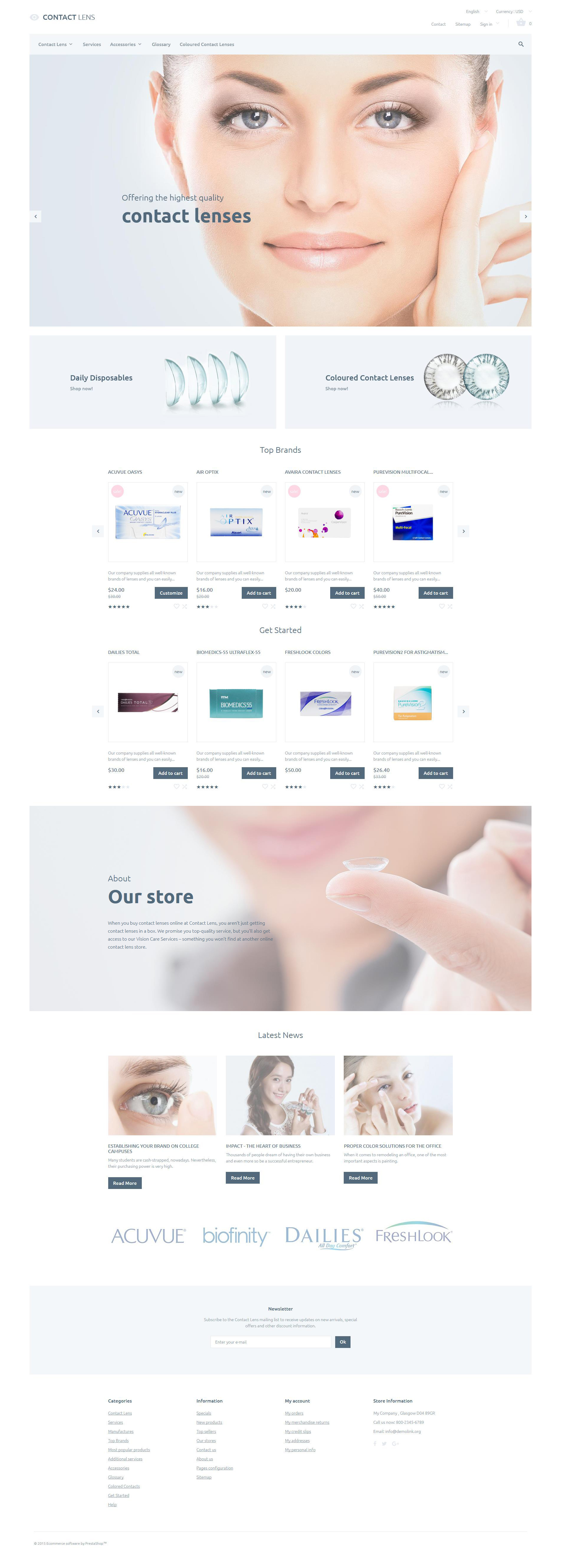 Contact Lenses PrestaShop Theme