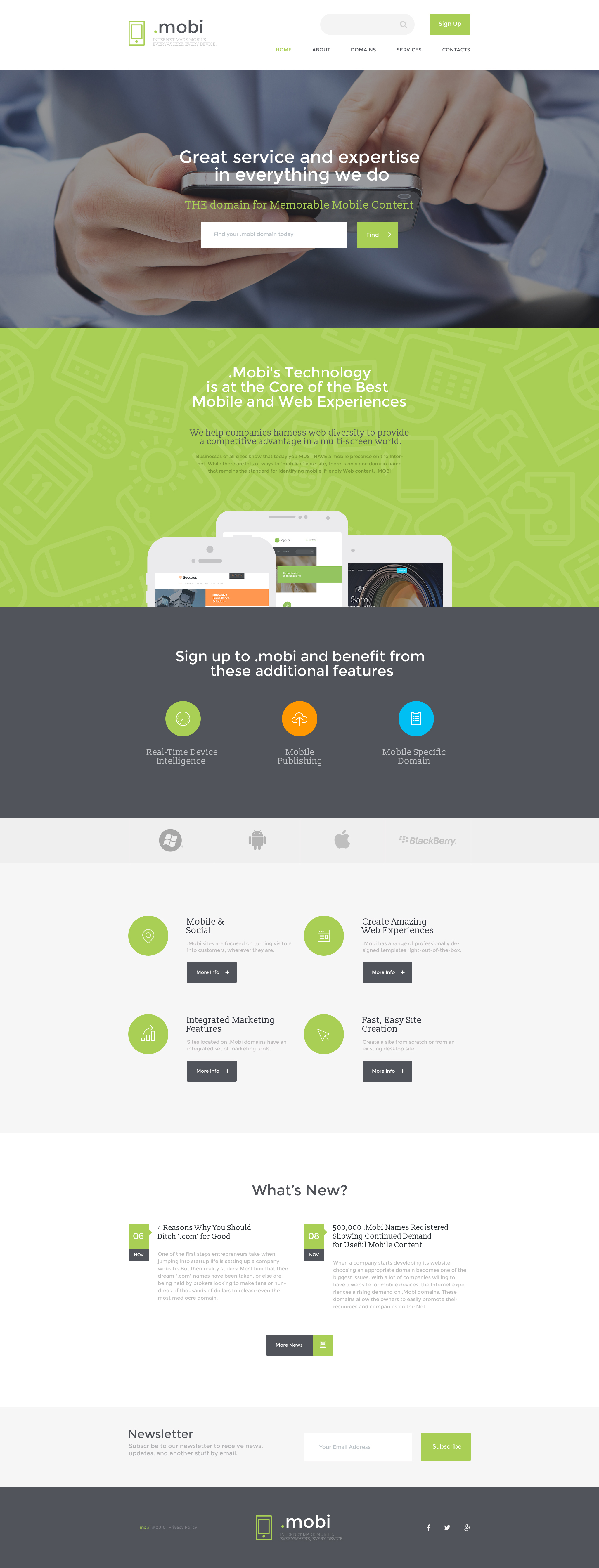 Dot Mobi Website Template