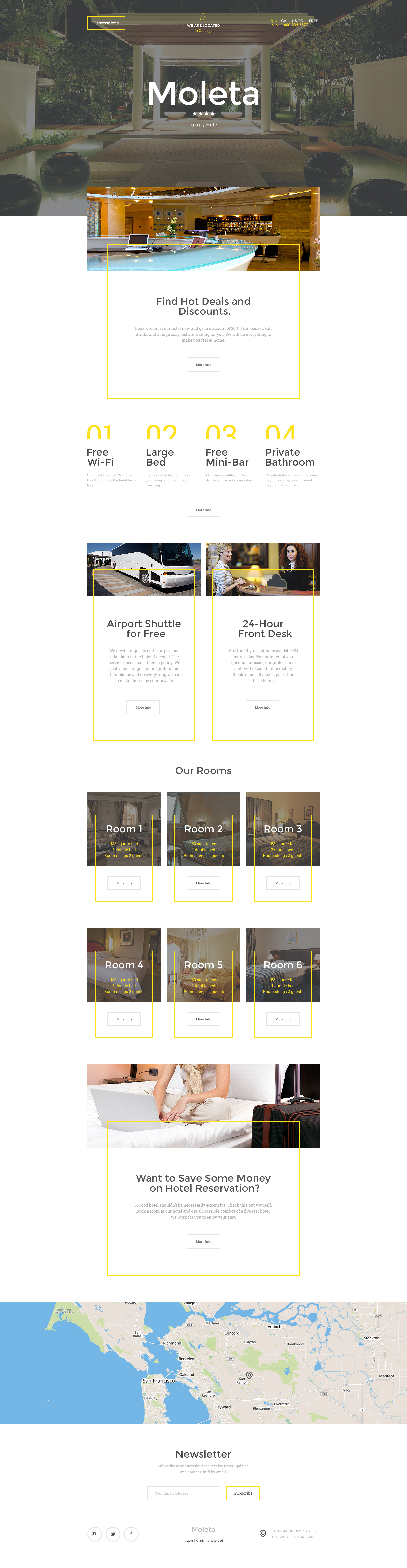 Hotels Responsive Landing Page Template