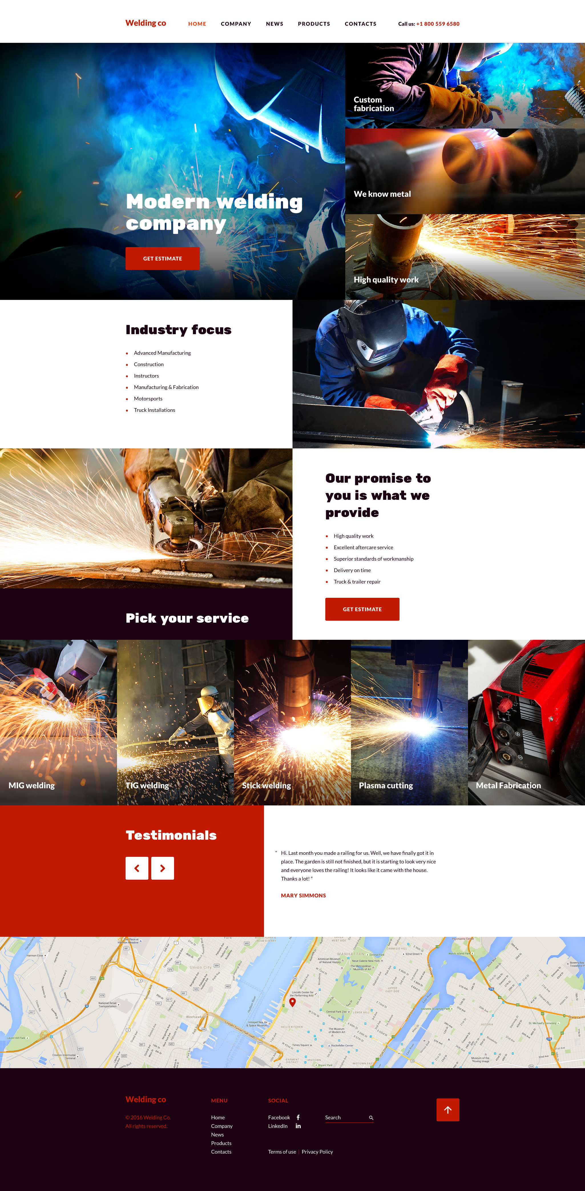 Welding Co Website Template