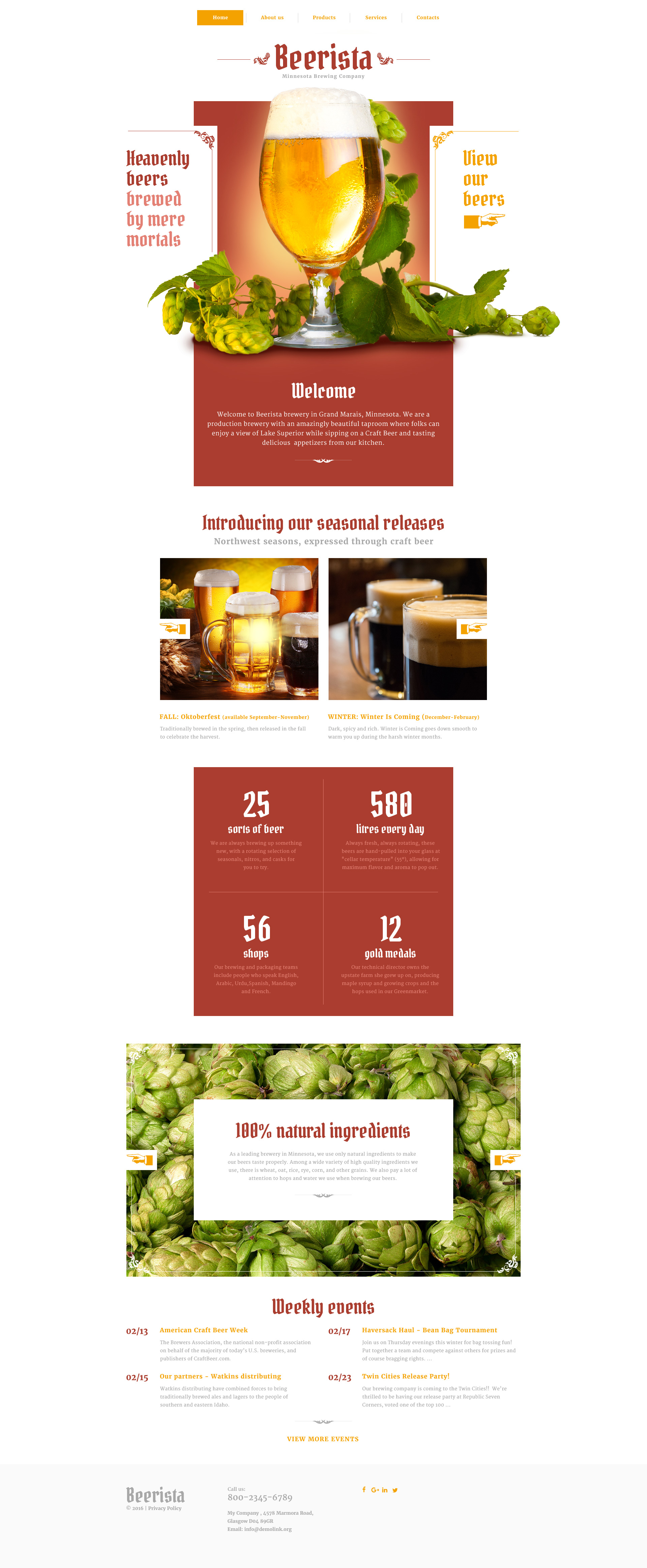 Beerista Website Template