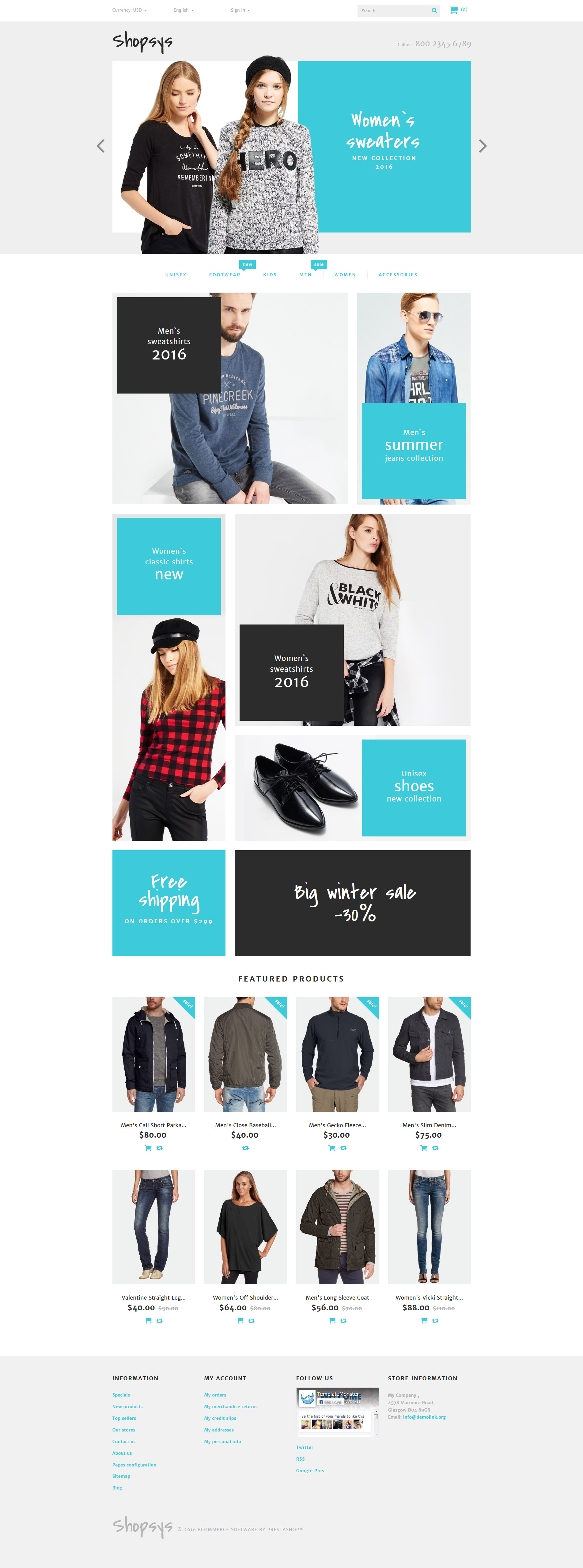 Shopsys - Trendy Clothes PrestaShop Theme