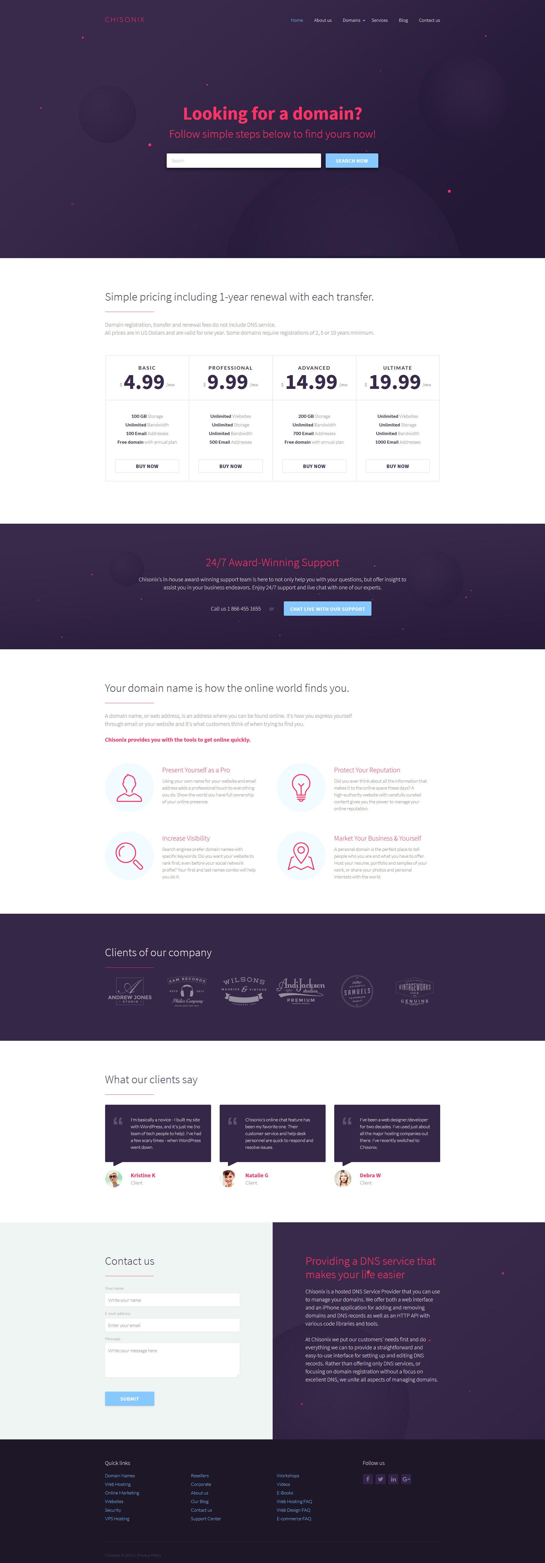 Chisonix Website Template