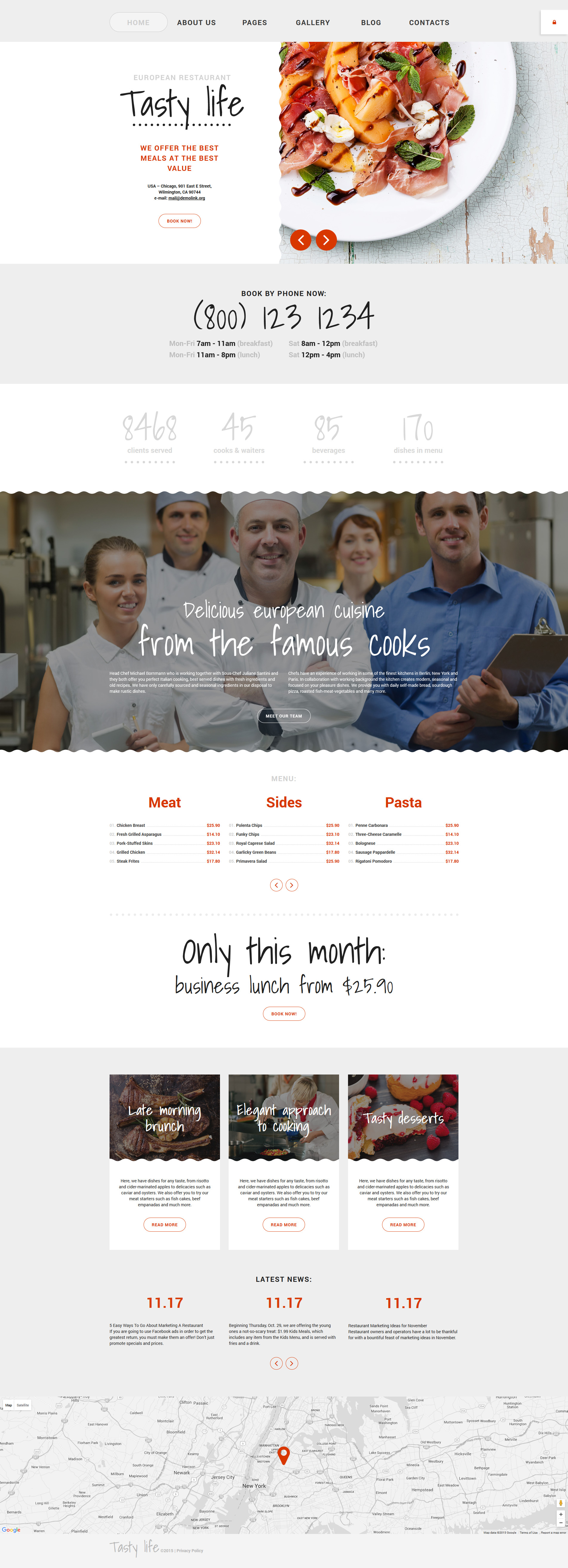 Cafe and Restaurant Responsive Joomla Template