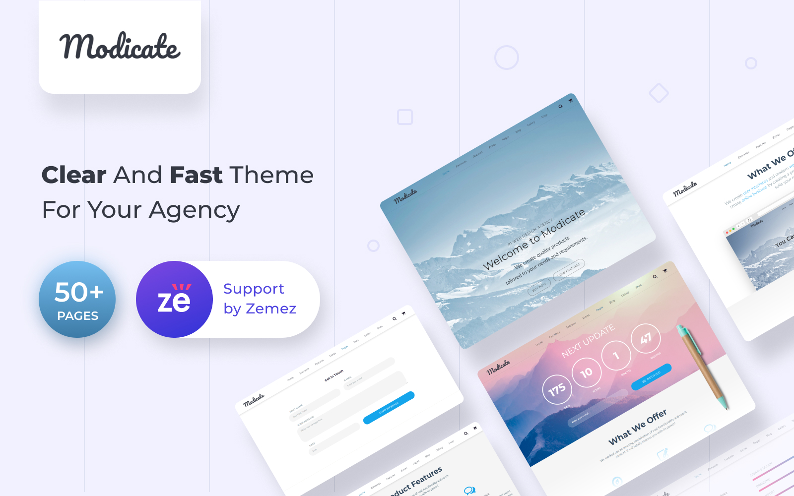 Modicate - Web Design Studio Website Template