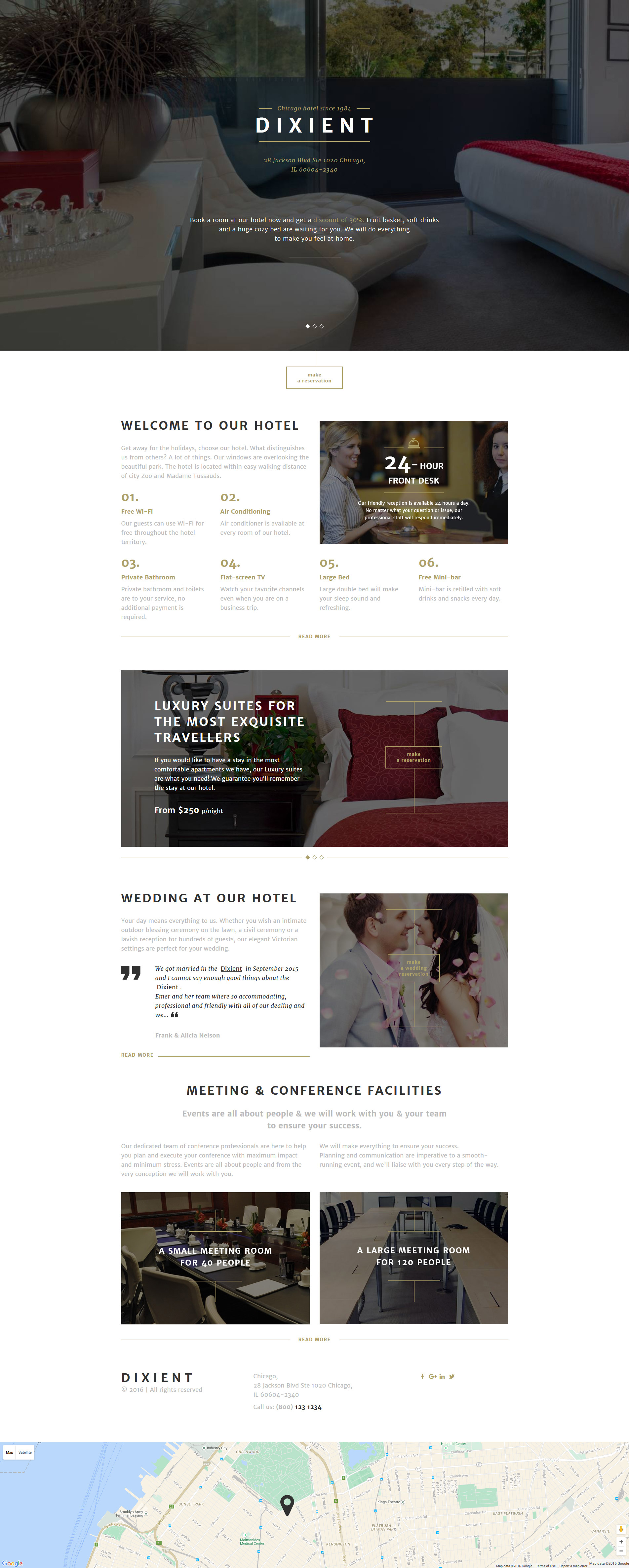 Hotels Responsive Landing Page Template