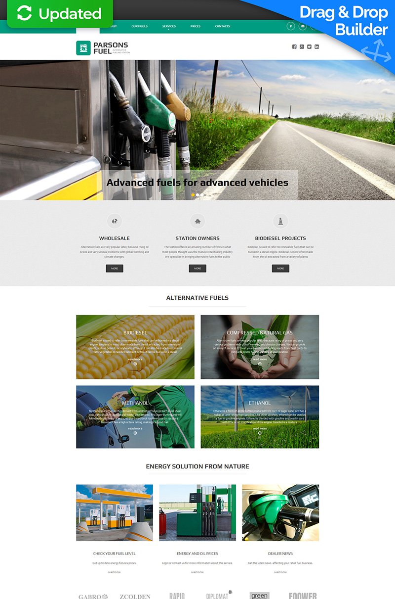 Gas Station Moto CMS 3 Template