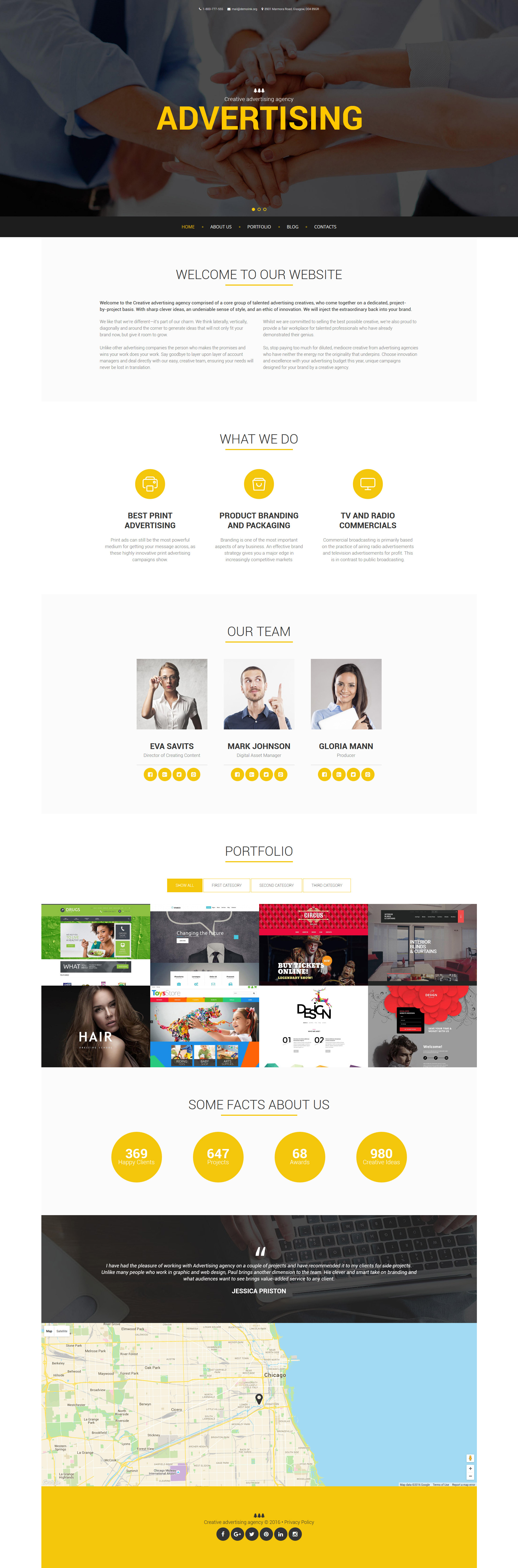 Advertising Drupal Template