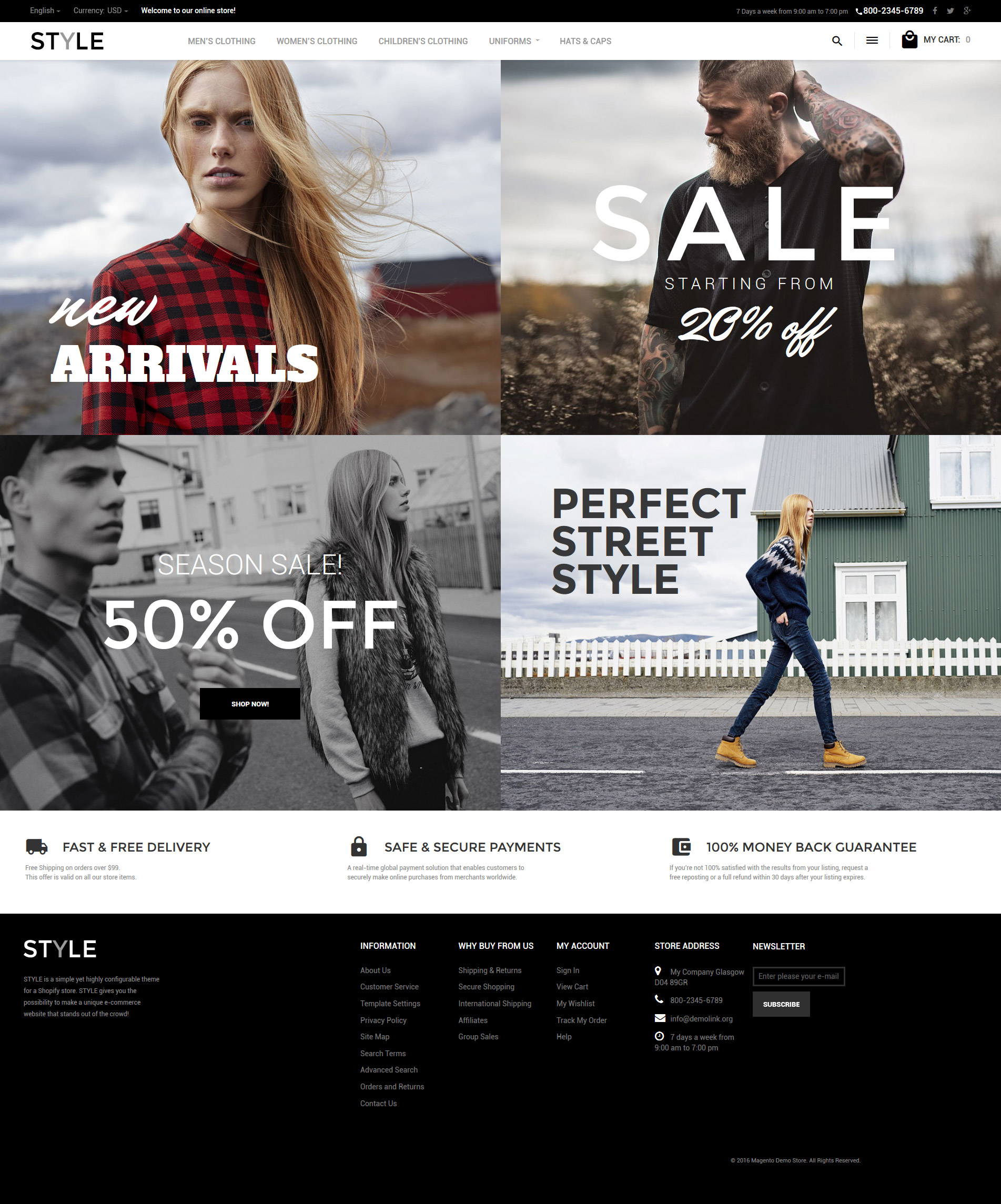 Style - Fashion Clothes Magento Theme